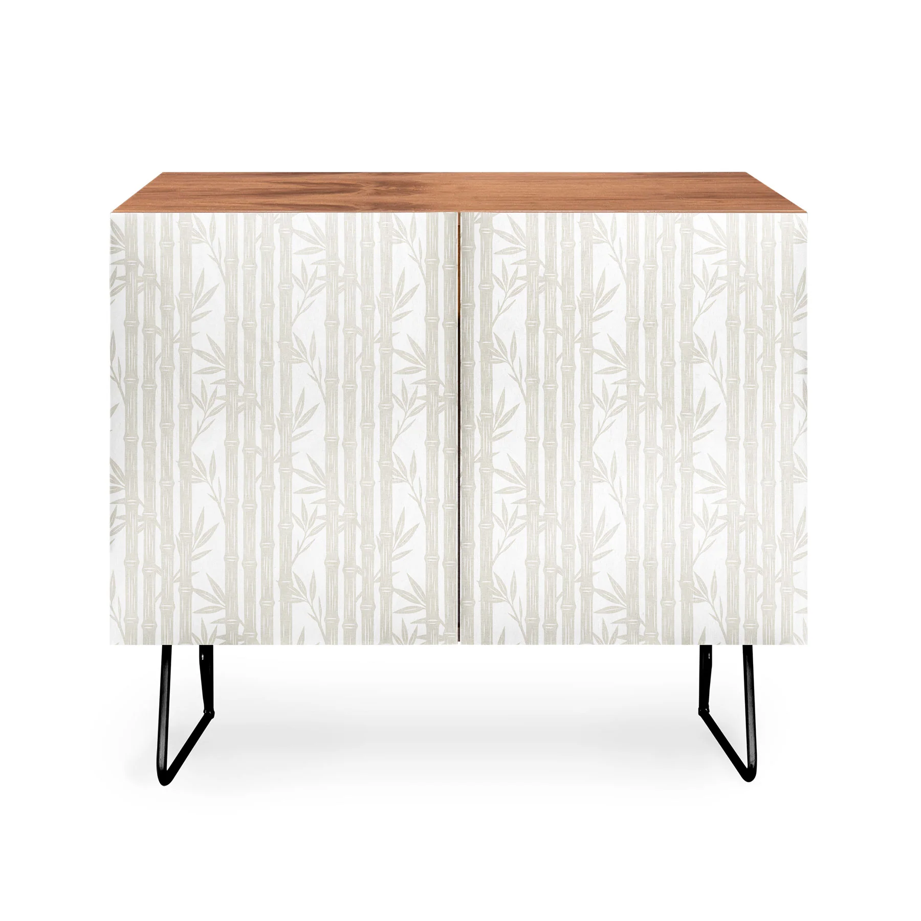 Little Arrow Design Co bamboo stripes neutral Credenza - Image 4