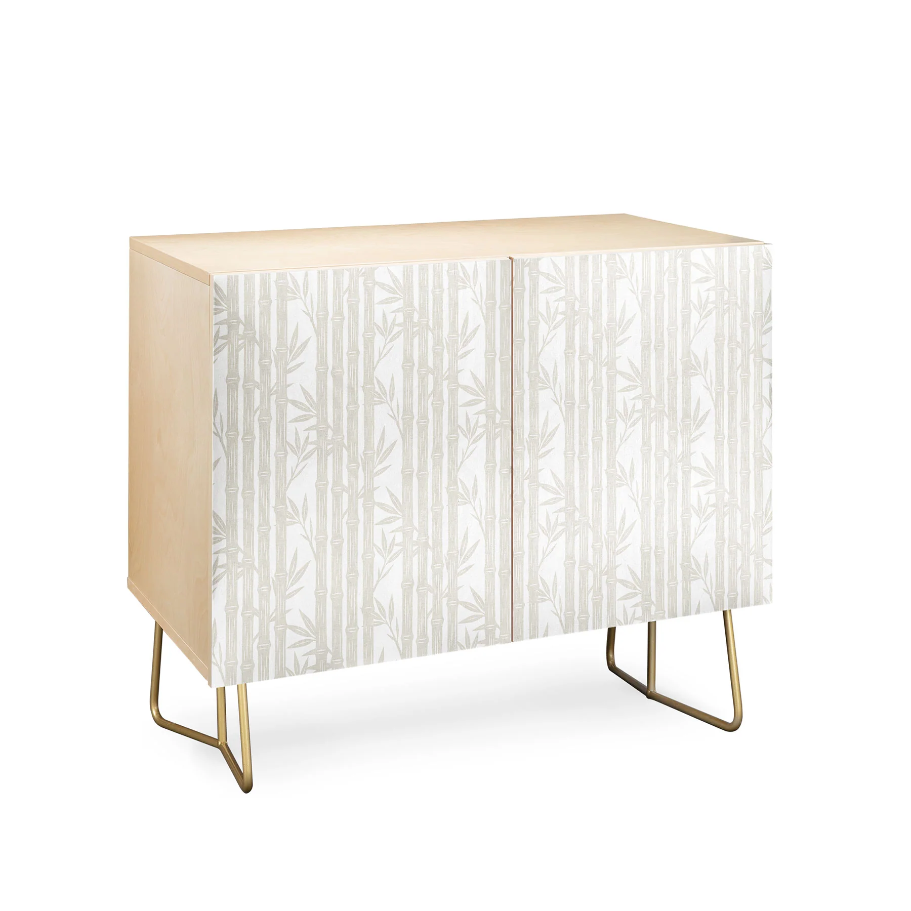 Little Arrow Design Co bamboo stripes neutral Credenza - Image 8