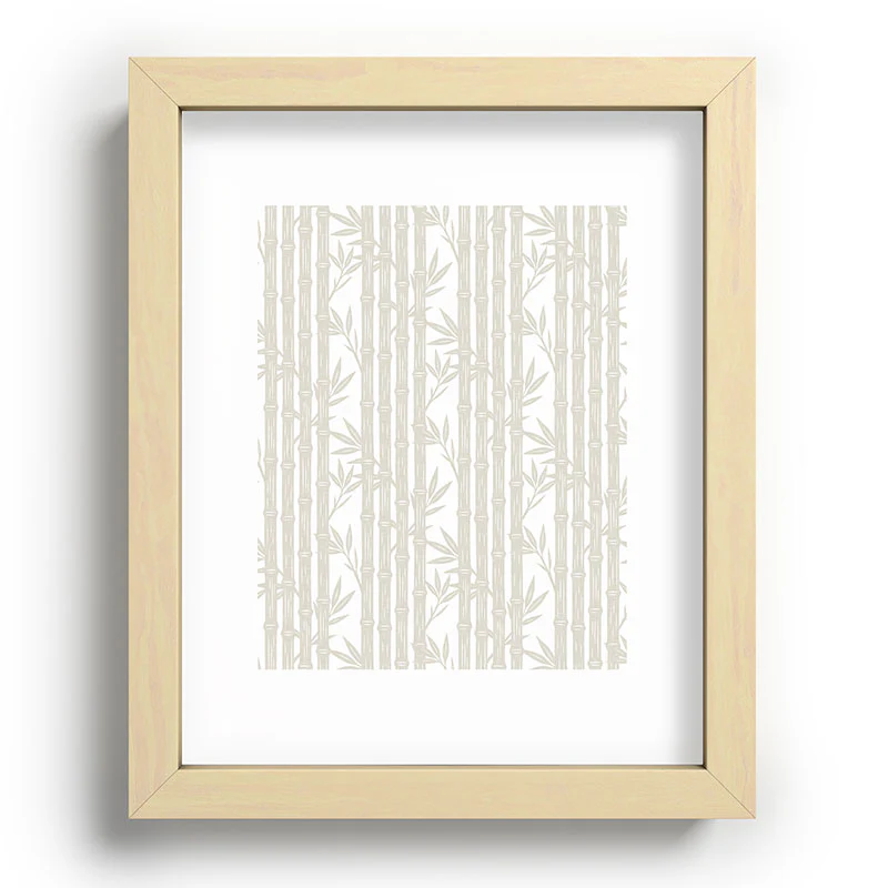 Little Arrow Design Co bamboo stripes neutral Recessed Framing Rectangle - Image 5