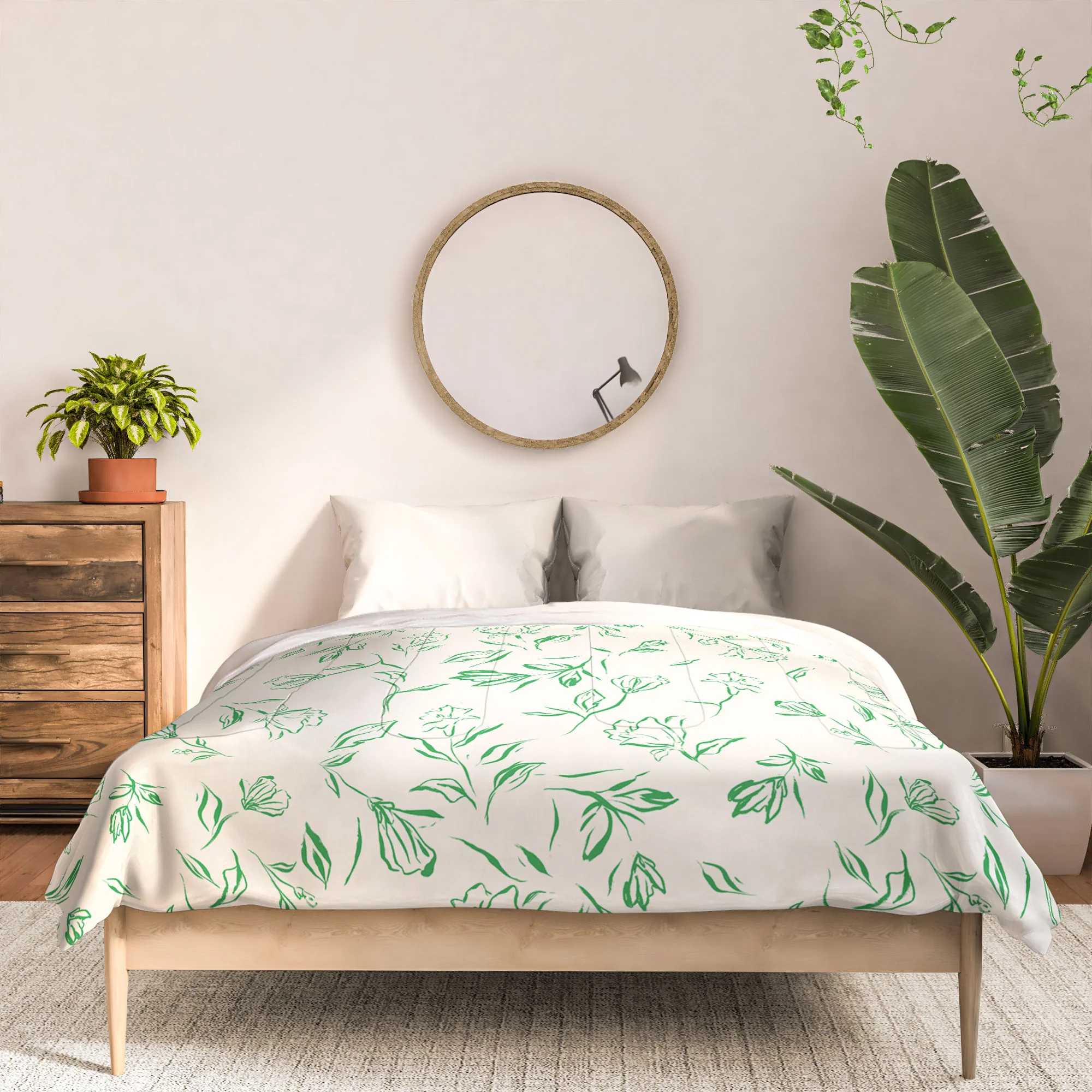 LouBruzzoni Romantic green Comforter - Image 3