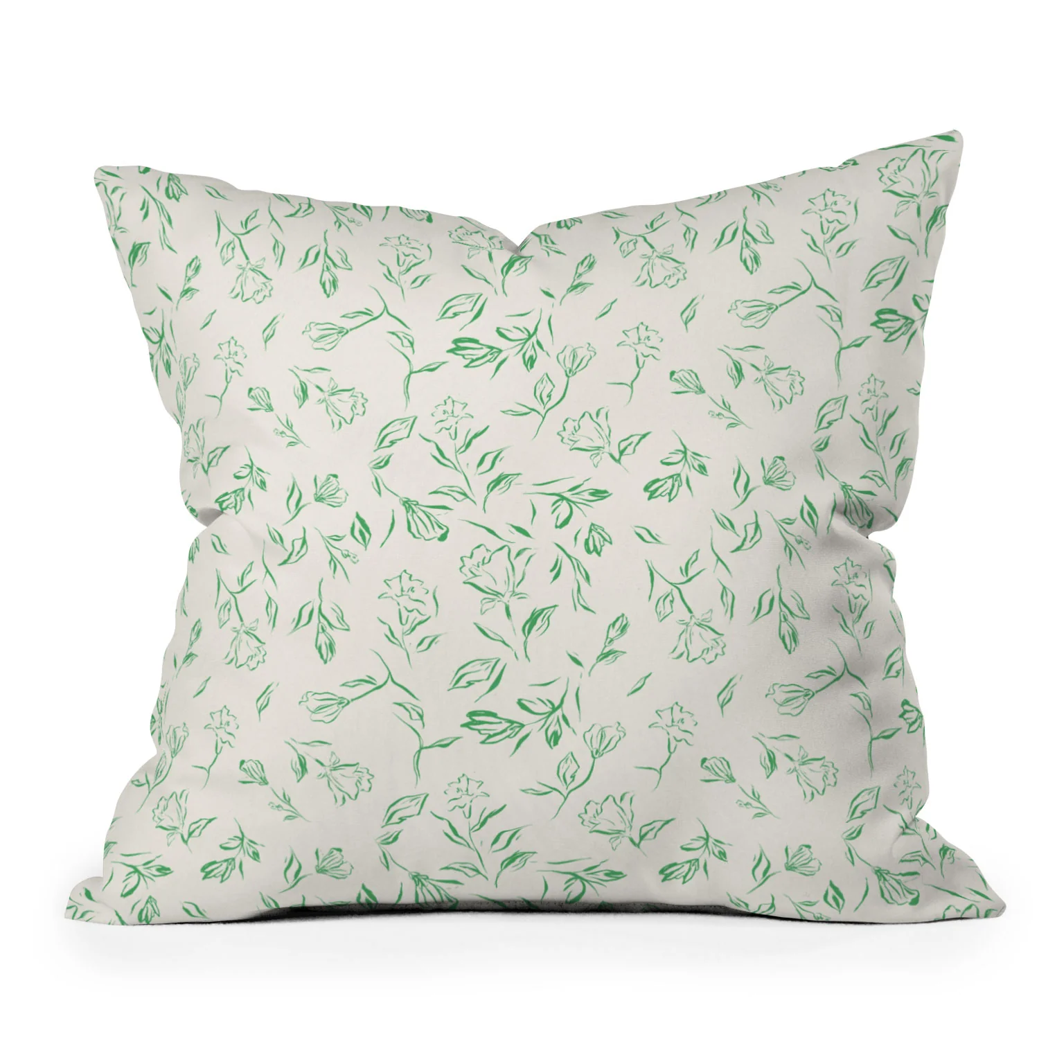 LouBruzzoni Romantic green Outdoor Throw Pillow - Image 3