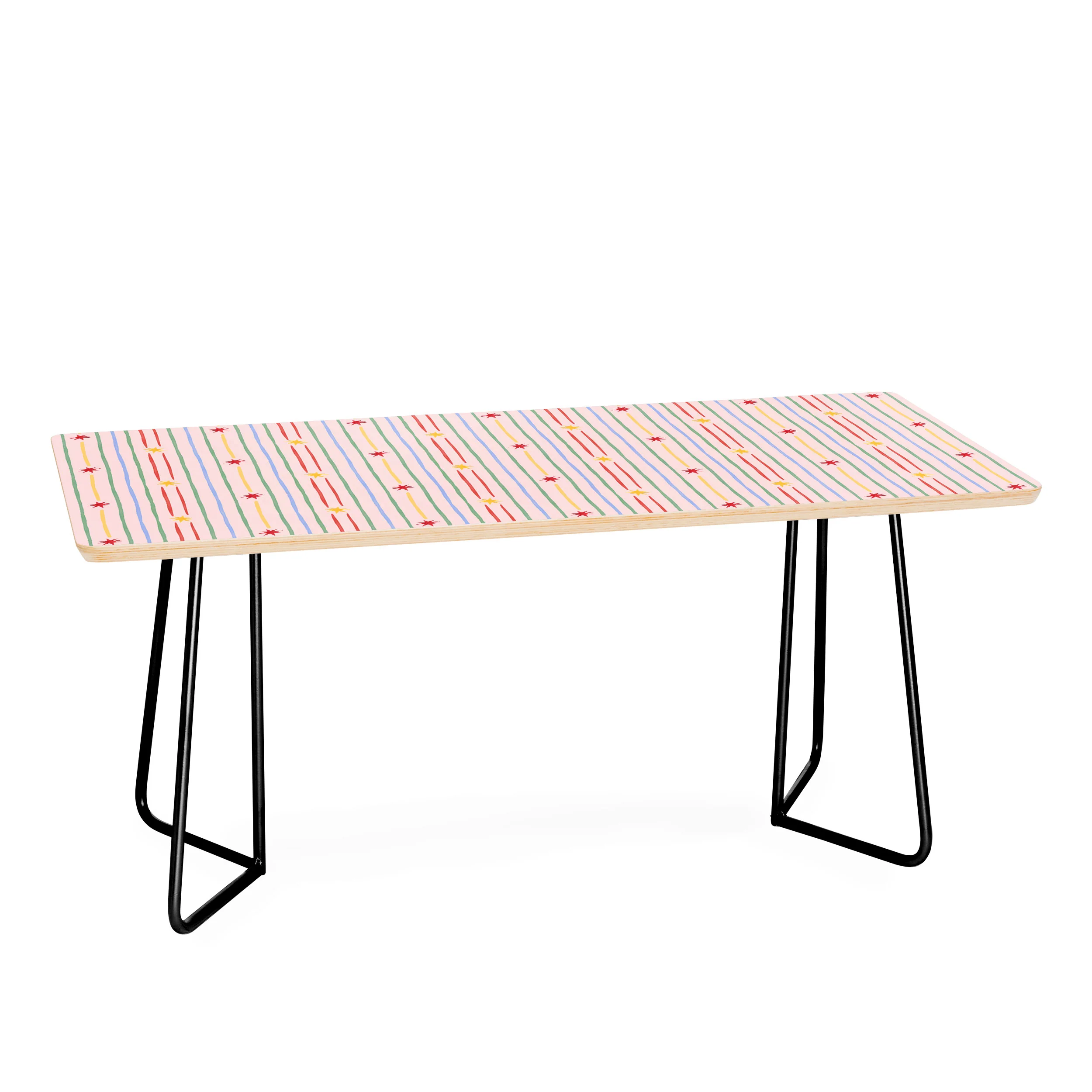 Love_Ryming Festive Starry Stripes Coffee Table - Image 2