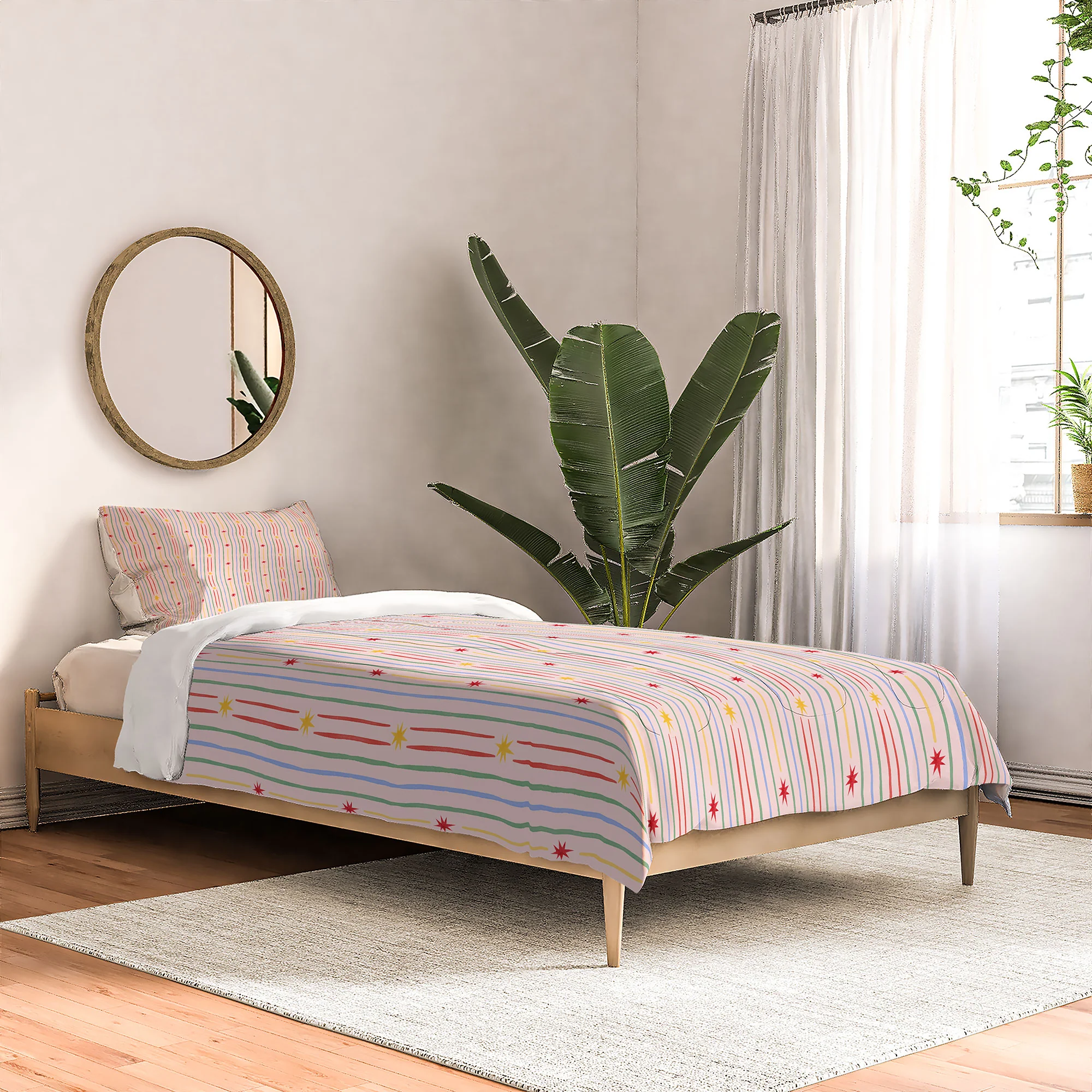Love_Ryming Festive Starry Stripes Comforter - Image 5