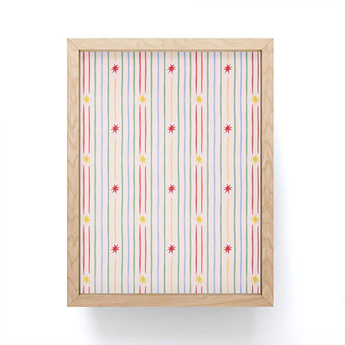 Love_Ryming Festive Starry Stripes Framed Mini Art Print - Image 4