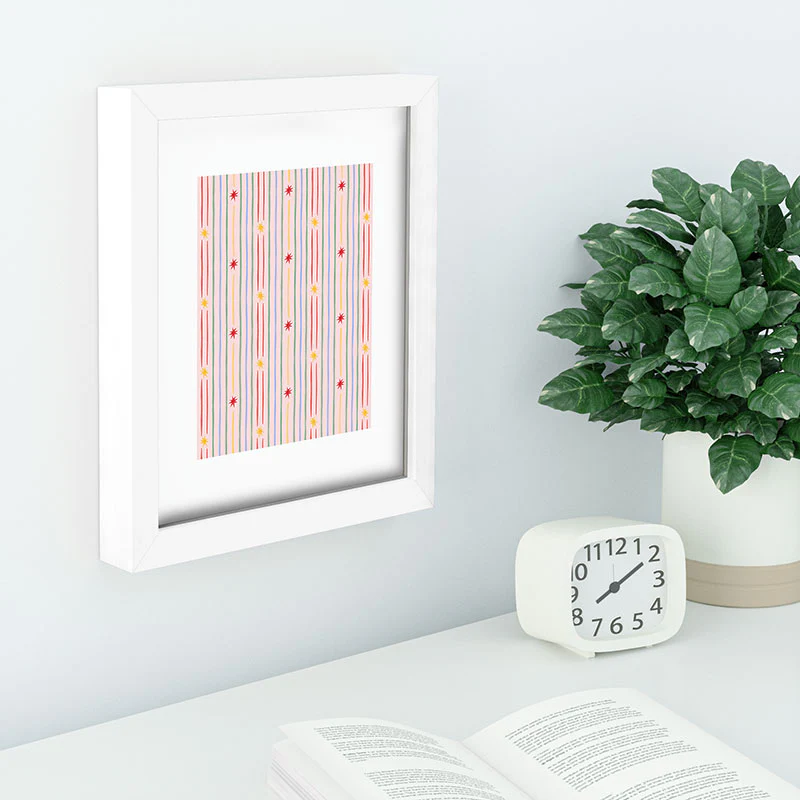 Love_Ryming Festive Starry Stripes Recessed Framing Rectangle - Image 4