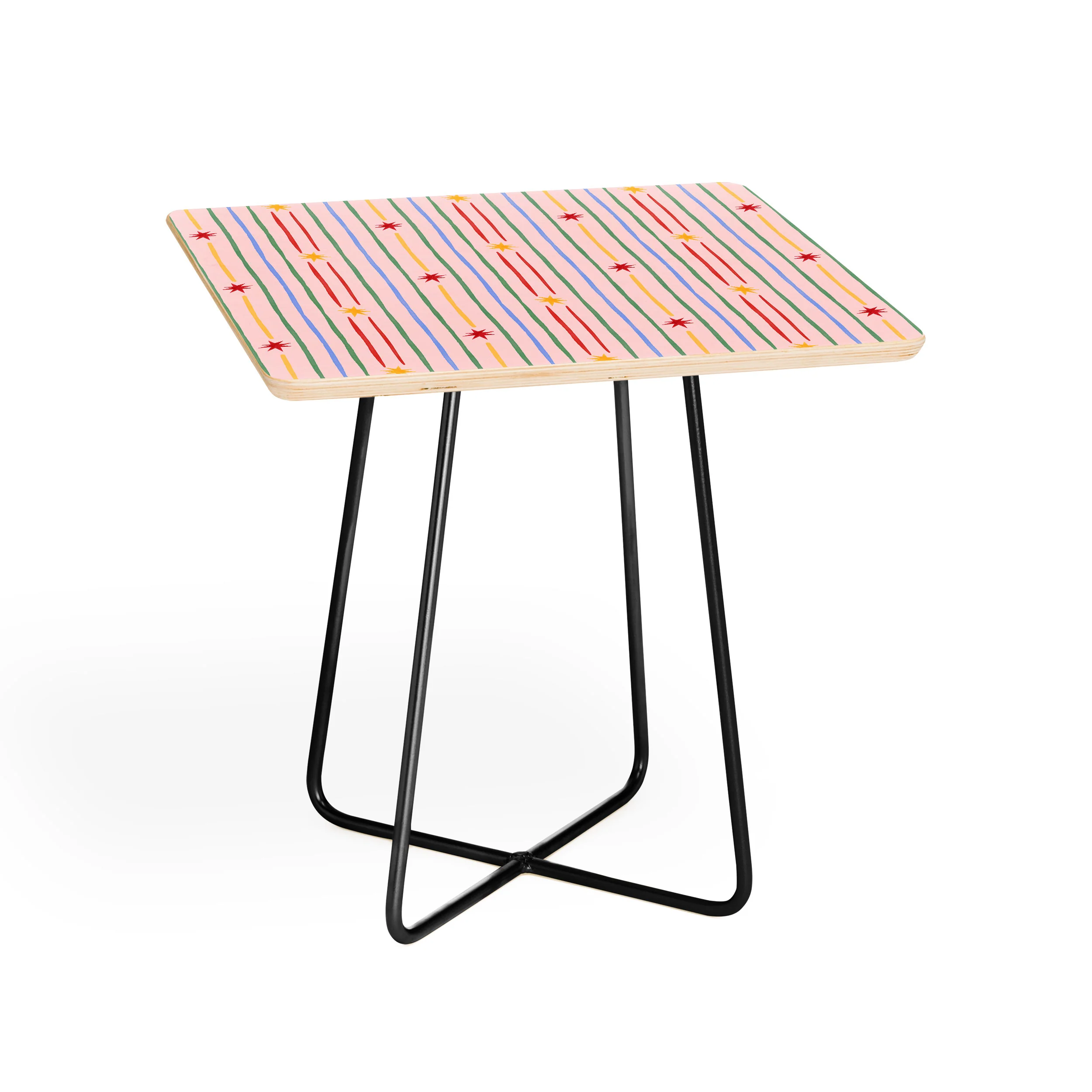 Love_Ryming Festive Starry Stripes Side Table - Image 2