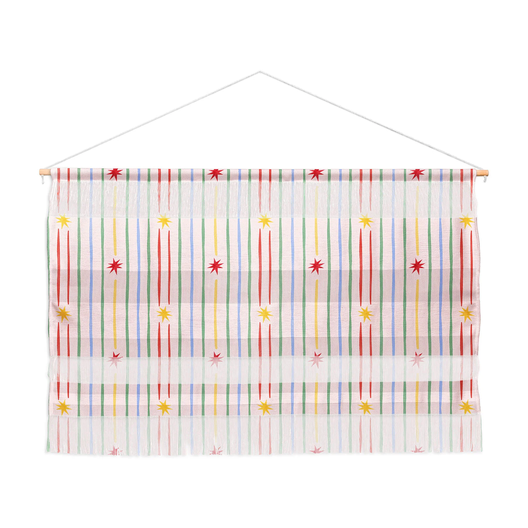 Love_Ryming Festive Starry Stripes Wall Hanging Landscape - Image 2