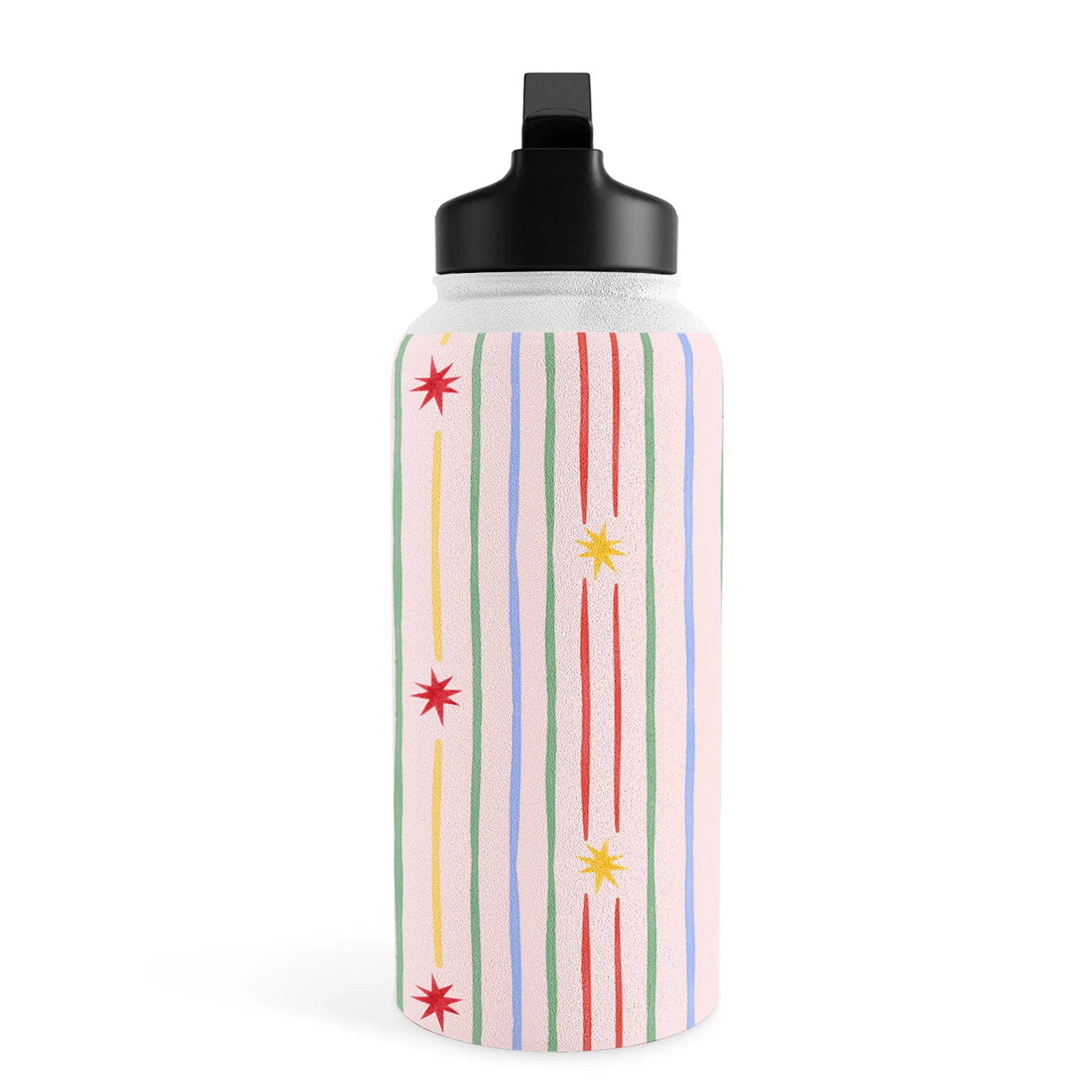Love_Ryming Festive Starry Stripes Water Bottle - Image 30