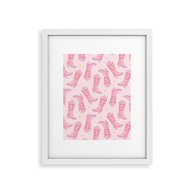 Love_Ryming Stars and Boots Framed Art Print - Image 43