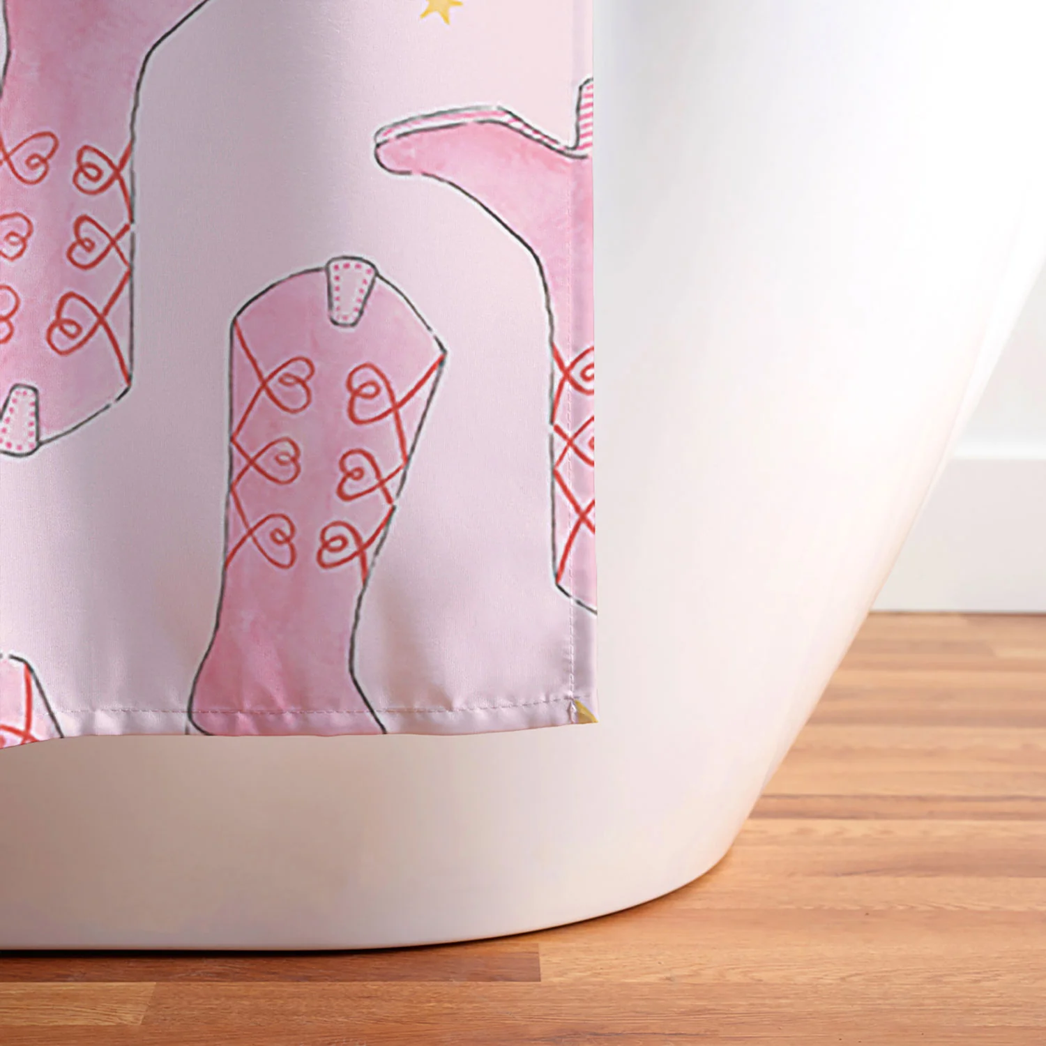 Love_Ryming Stars and Boots Shower Curtain - Image 6