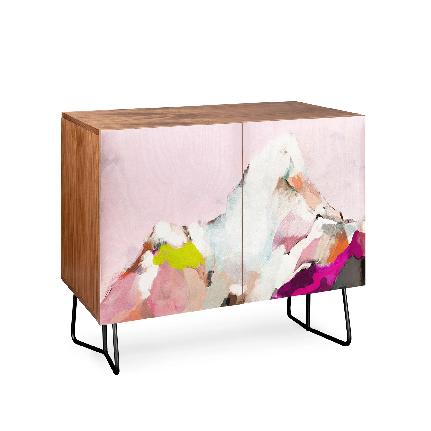 lunetricotee landscape mountain painting Credenza - Image 5