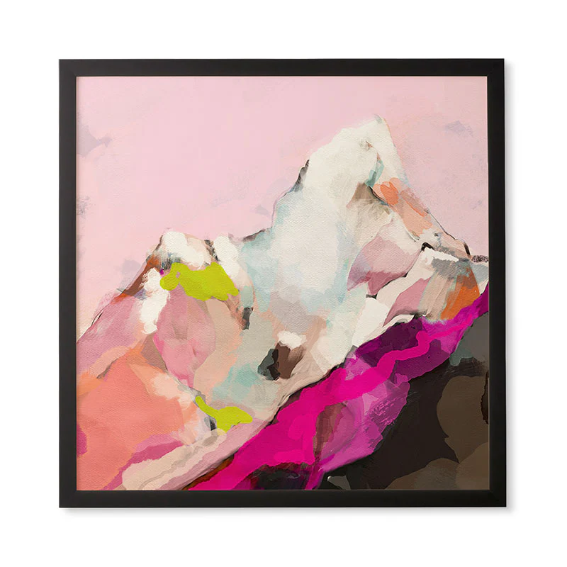lunetricotee landscape mountain painting Framed Wall Art - Image 11