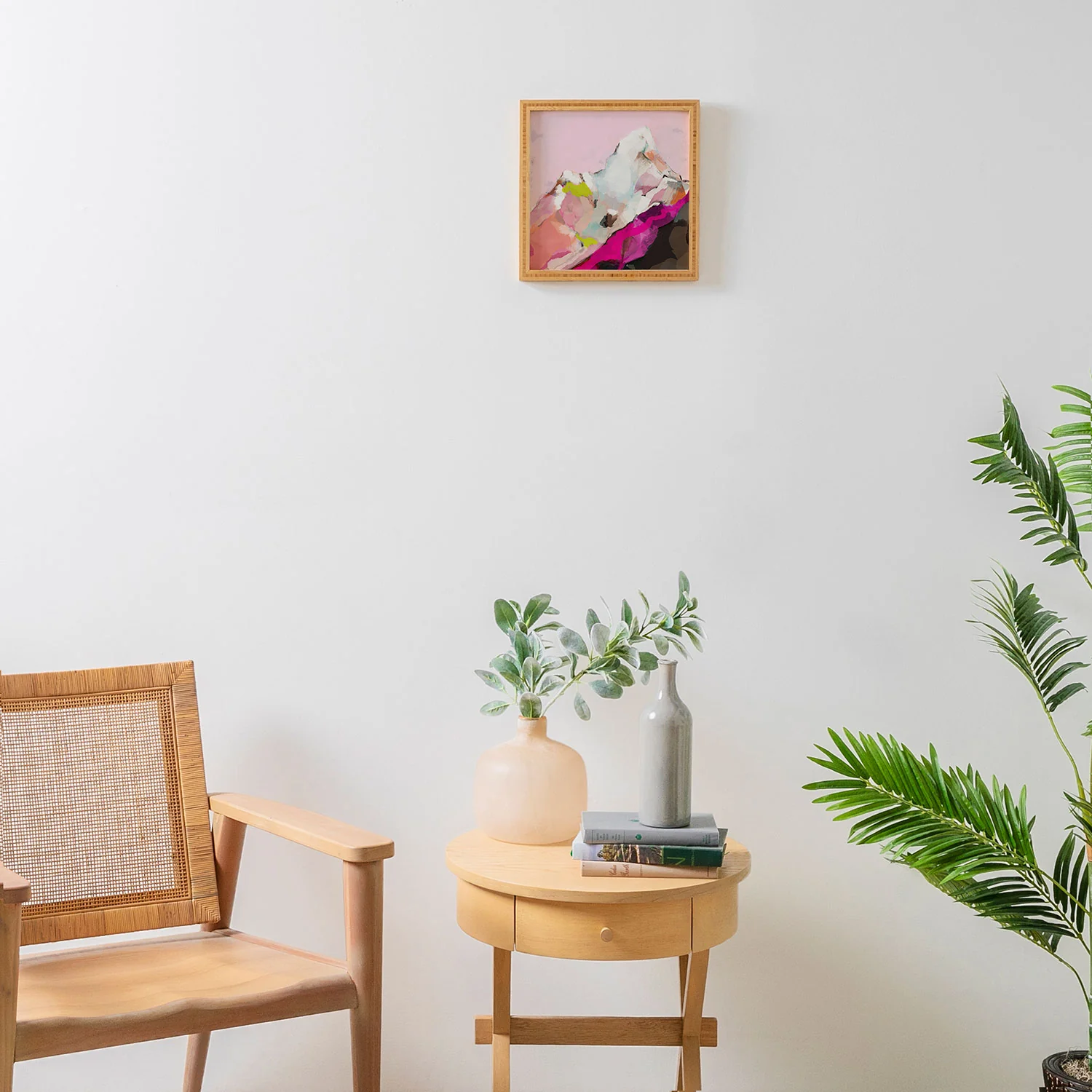 lunetricotee landscape mountain painting Framed Wall Art - Image 2