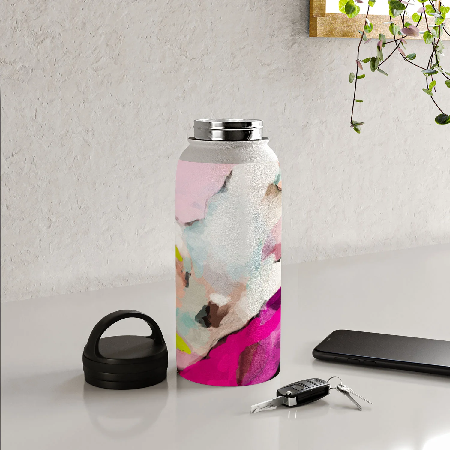 lunetricotee landscape mountain painting Water Bottle - Image 36