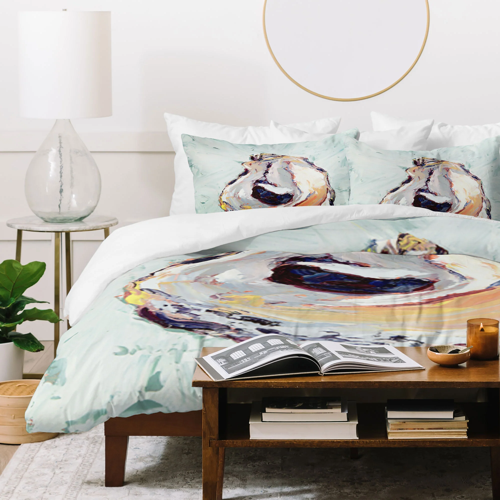 Magladry art studio Oyster shell Duvet Cover - Image 39