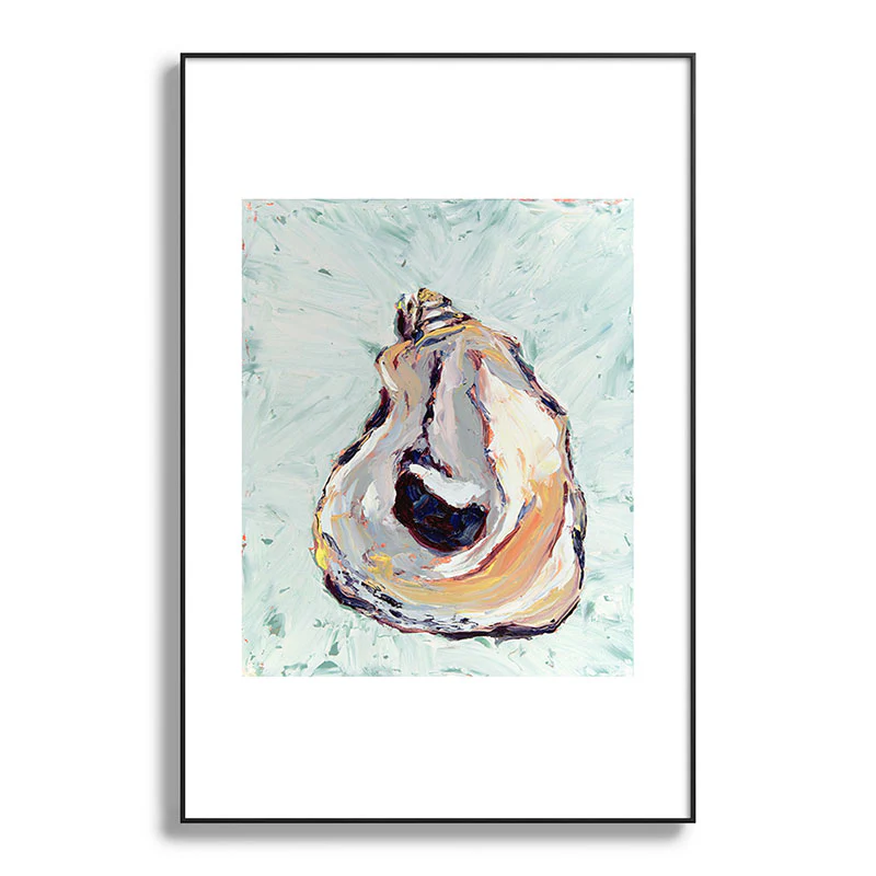 Magladry art studio Oyster shell Metal Framed Art Print - Image 45