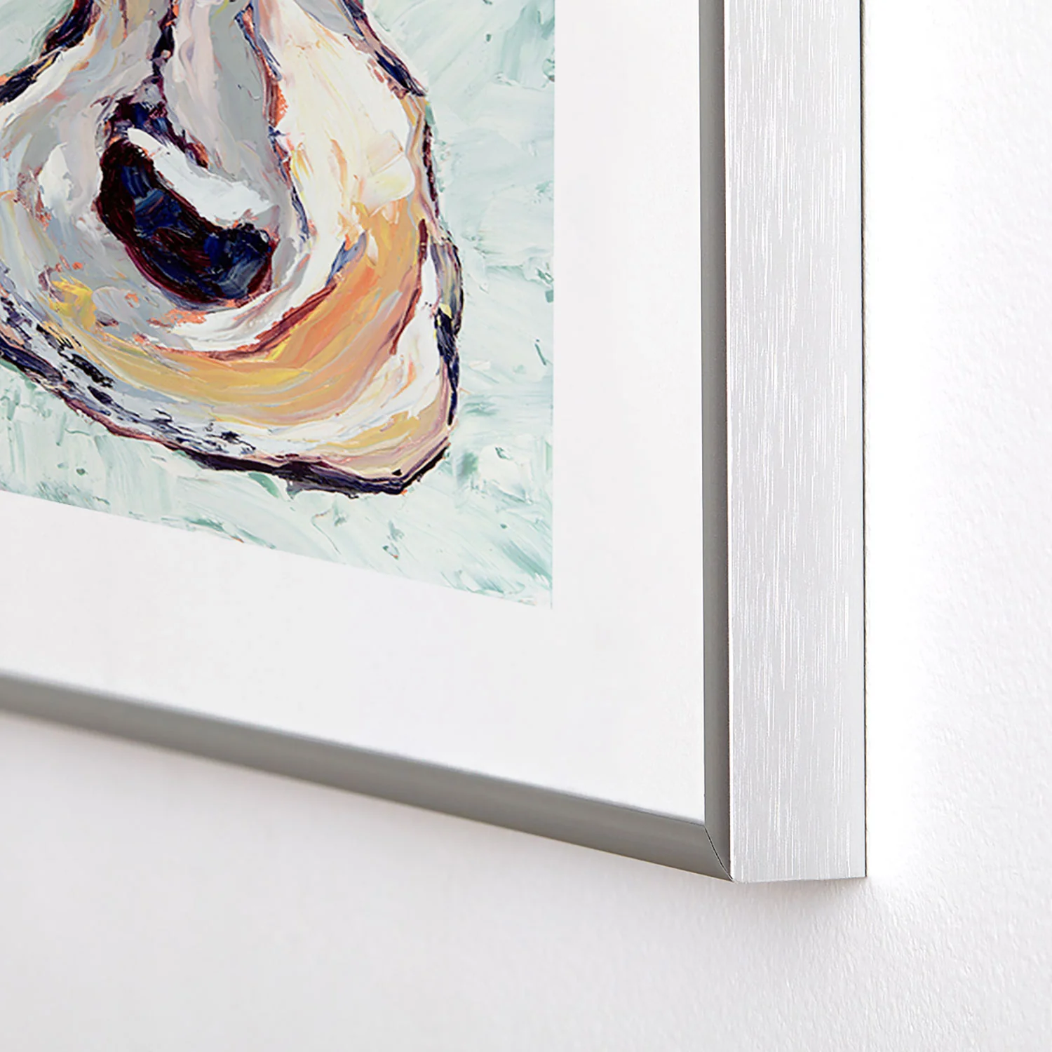 Magladry art studio Oyster shell Metal Framed Art Print - Image 8