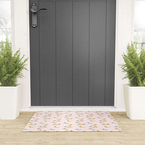Maritza Lisa Blush Botanica Floral Pattern Welcome Mat - Image 3