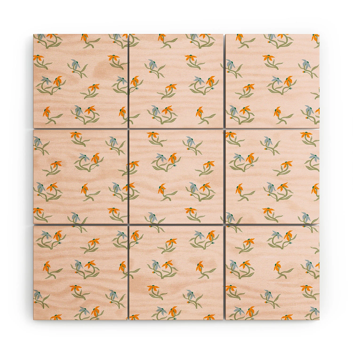 Maritza Lisa Blush Botanica Floral Pattern Wood Wall Mural - Image 2
