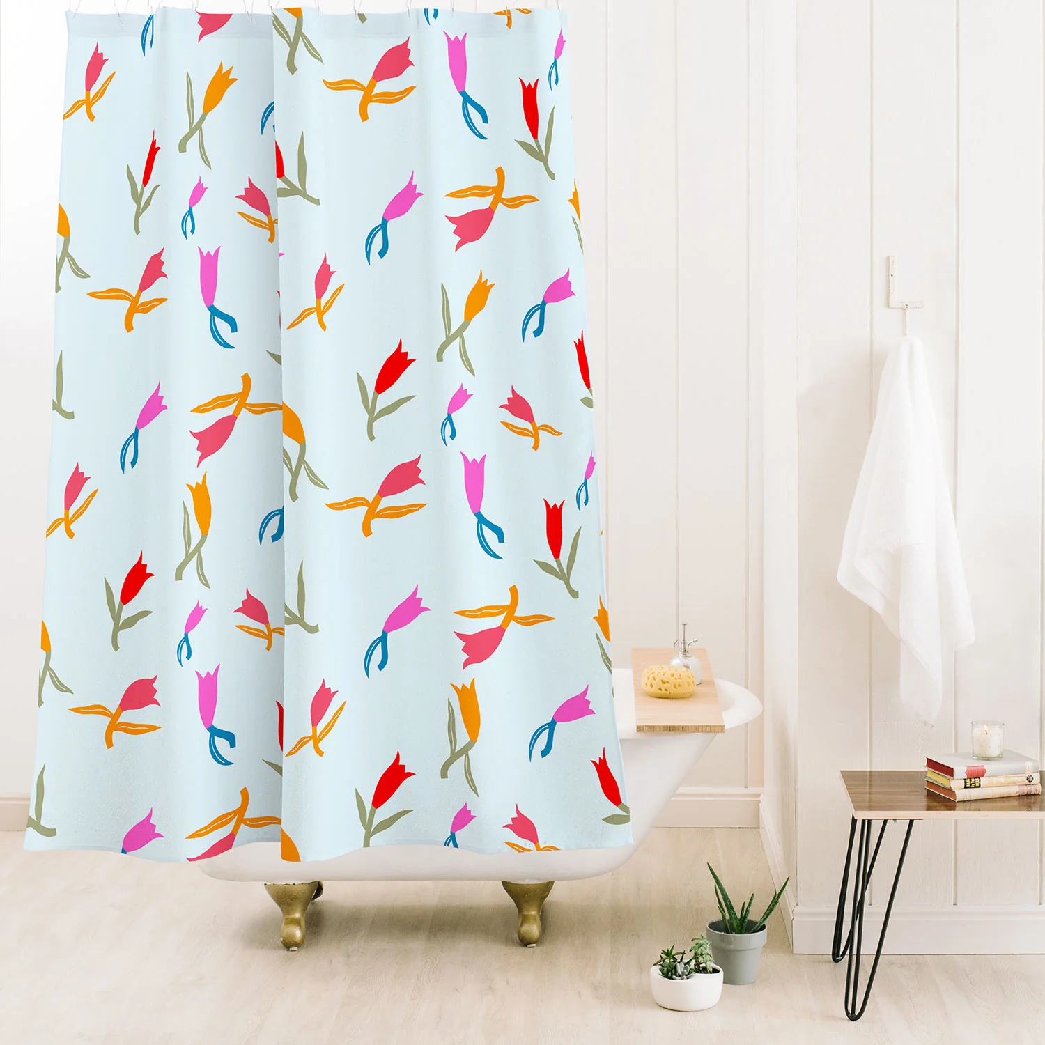 Maritza Lisa Wild Grace Abstract Florals Shower Curtain - Image 2