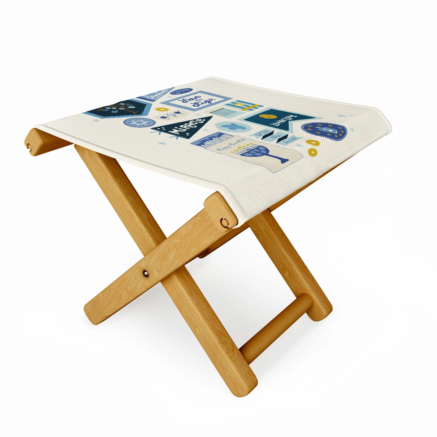 Marni Hanukkah Banners Signs and Pennants Folding Stool - Image 2