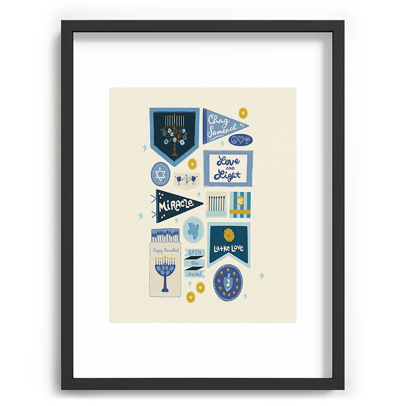 Marni Hanukkah Banners Signs and Pennants Recessed Framing Rectangle - Image 17