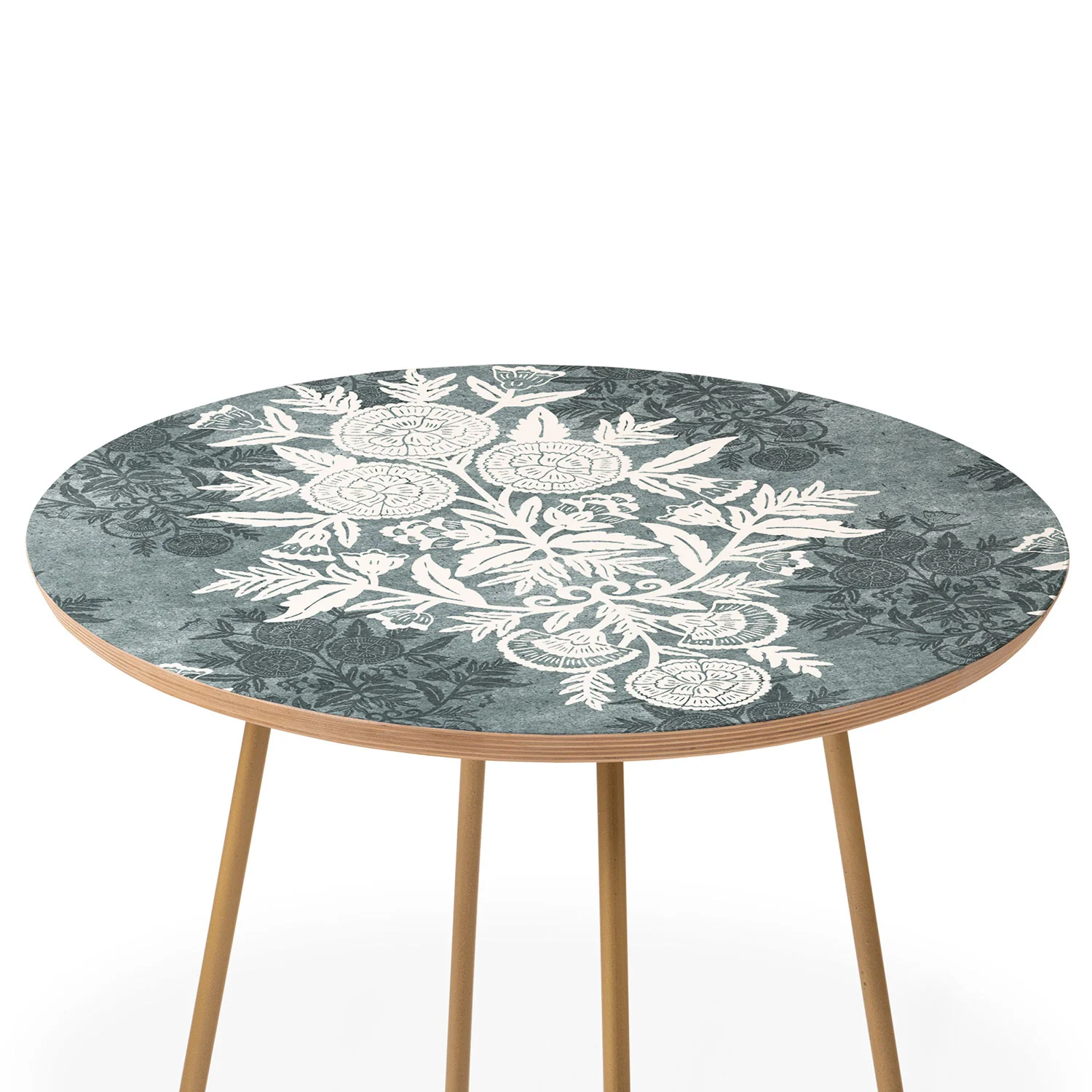 Marta Barragan Camarasa Antique Victorian Floral Round Side Table - Image 3