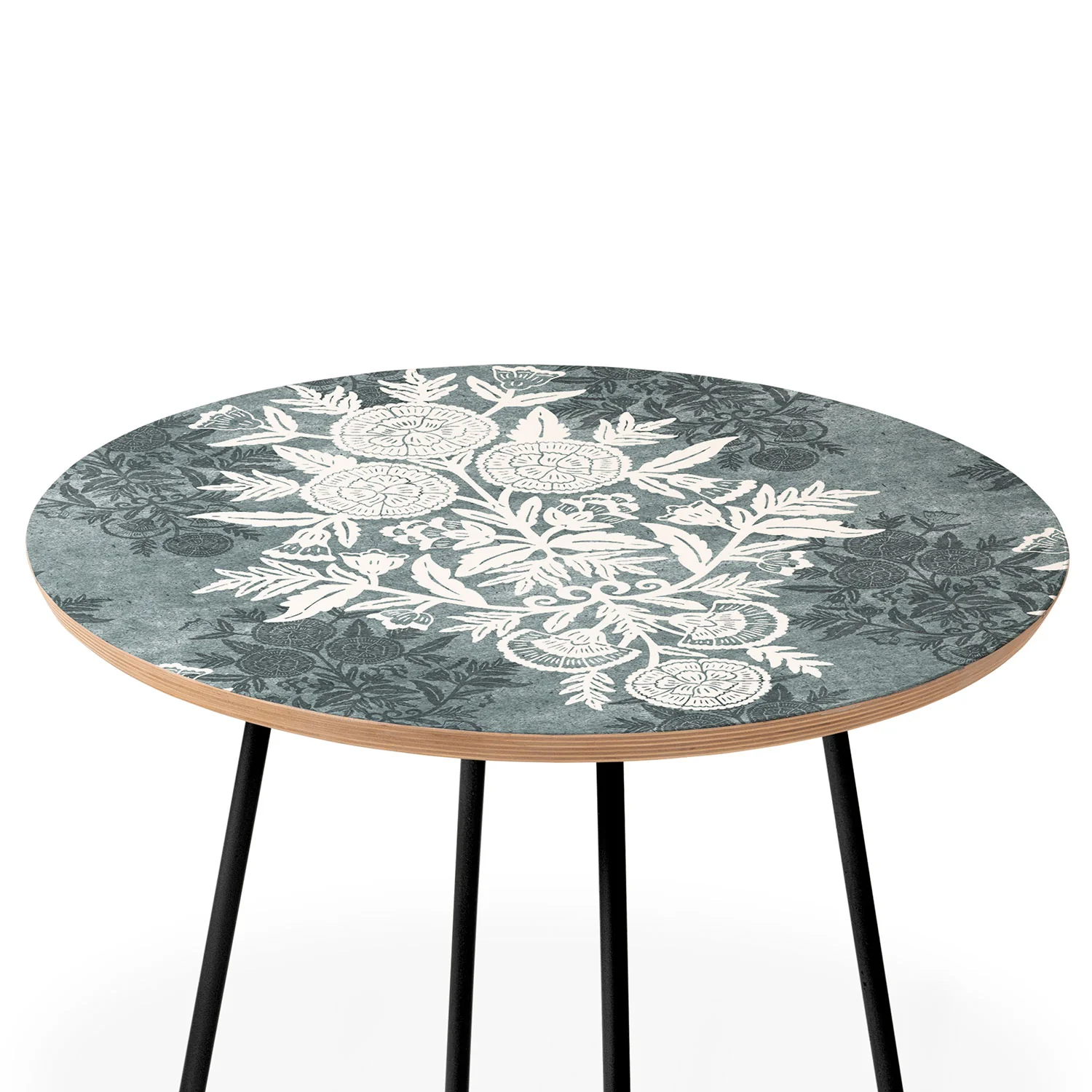 Marta Barragan Camarasa Antique Victorian Floral Round Side Table - Image 4