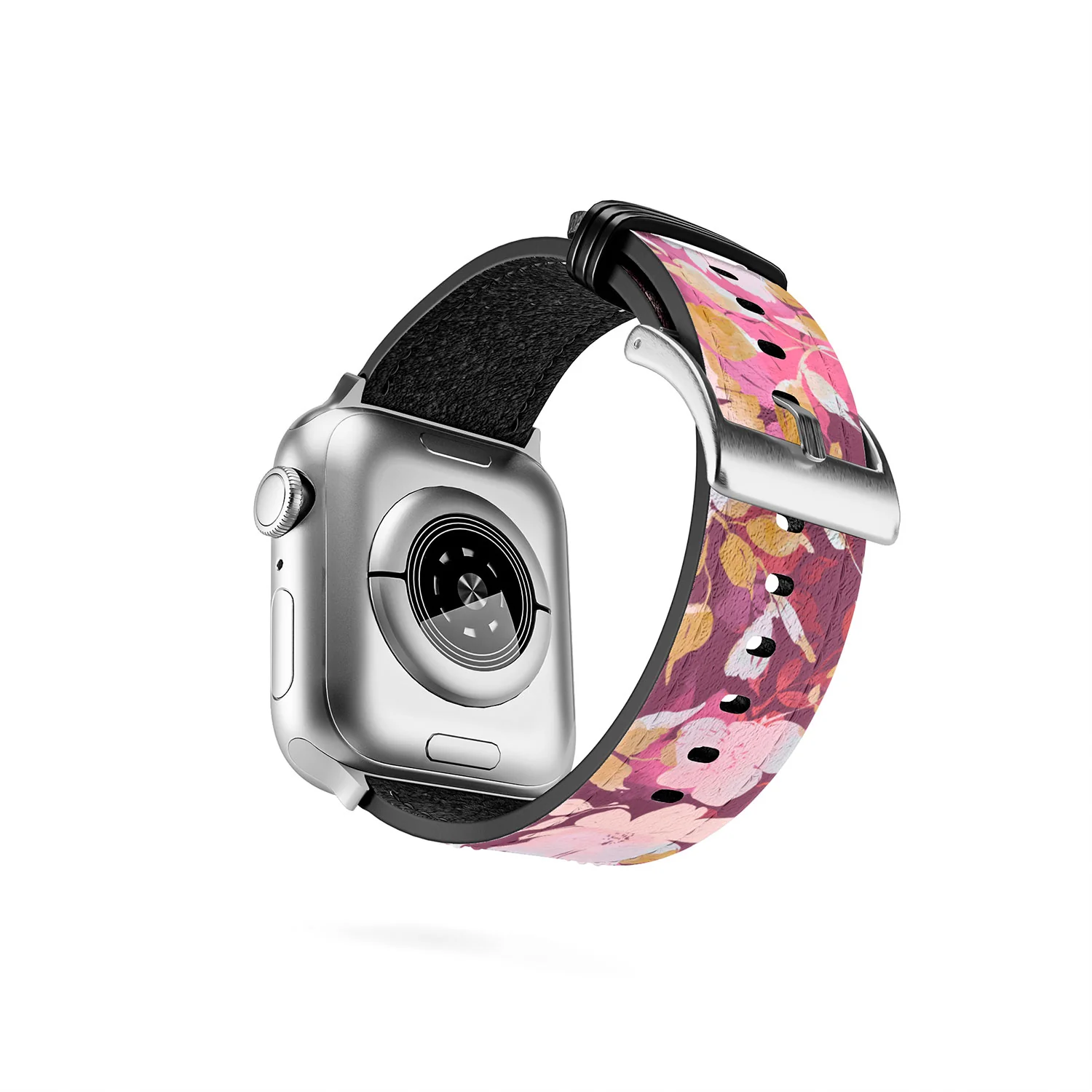 Marta Barragan Camarasa Blossoming Burgundy Fall Apple Watch Band - Image 5