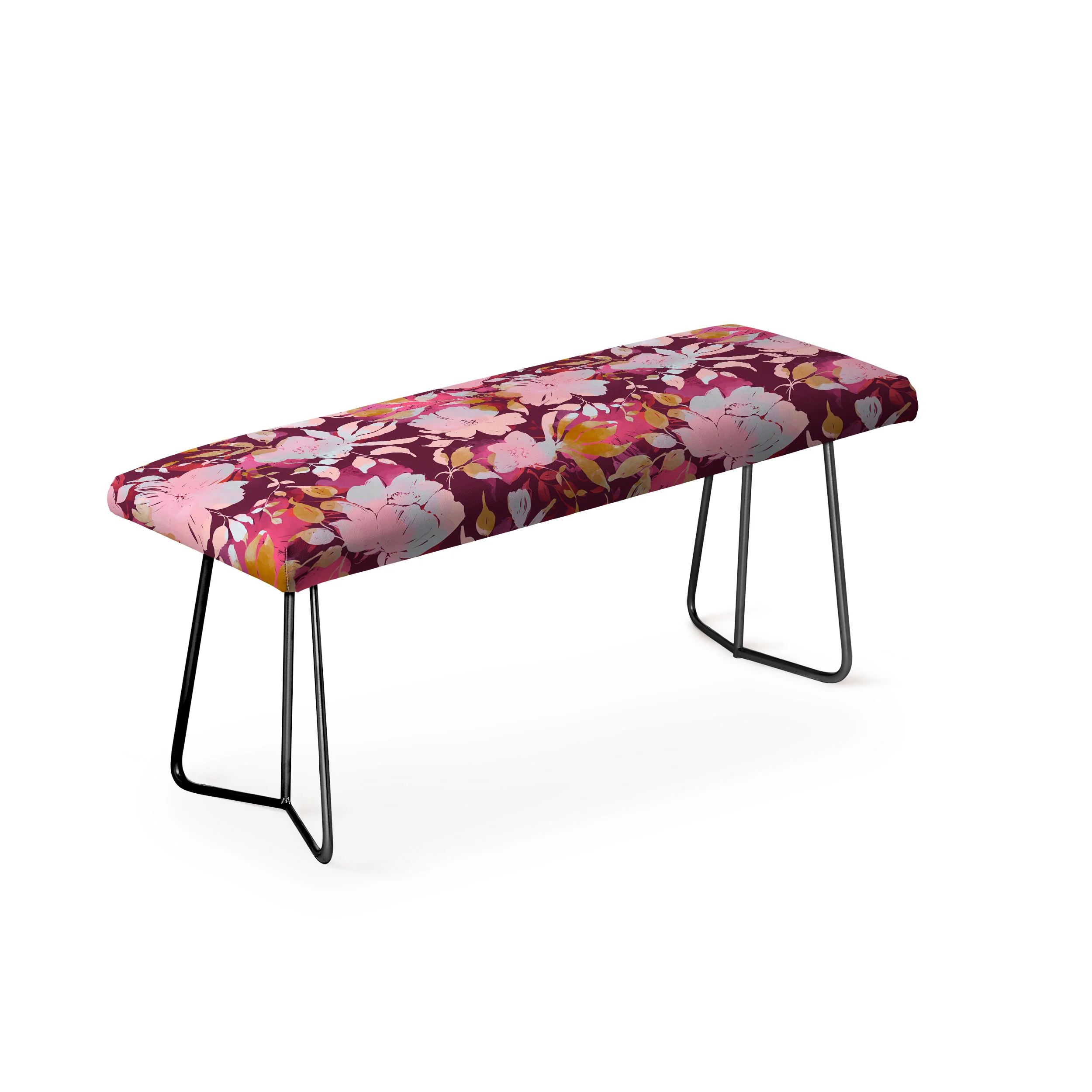 Marta Barragan Camarasa Blossoming Burgundy Fall Bench - Image 4
