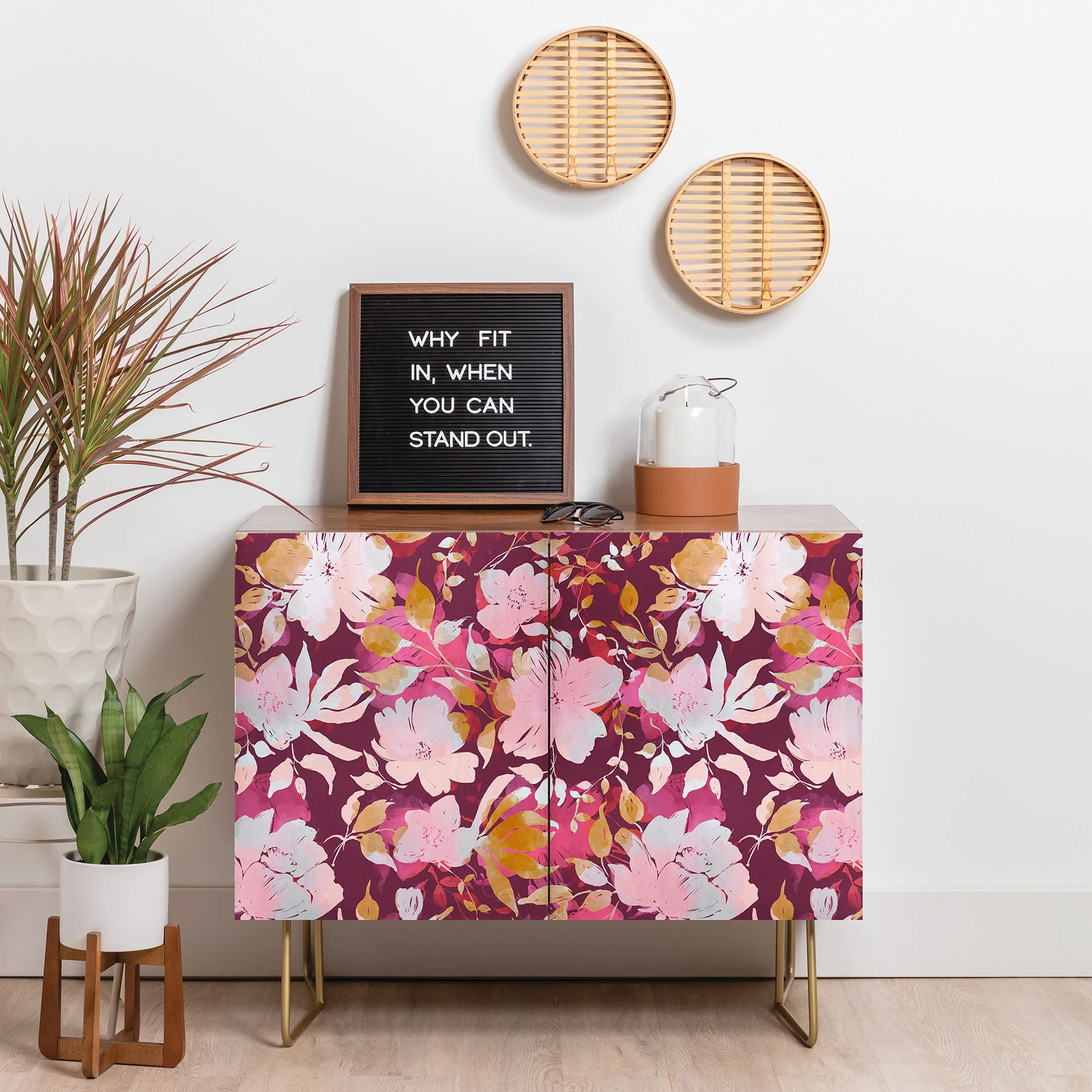 Marta Barragan Camarasa Blossoming Burgundy Fall Credenza - Image 3