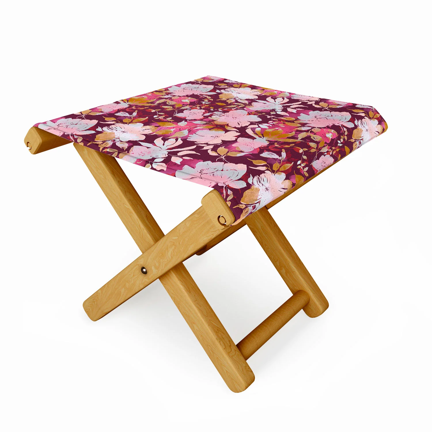 Marta Barragan Camarasa Blossoming Burgundy Fall Folding Stool - Image 2