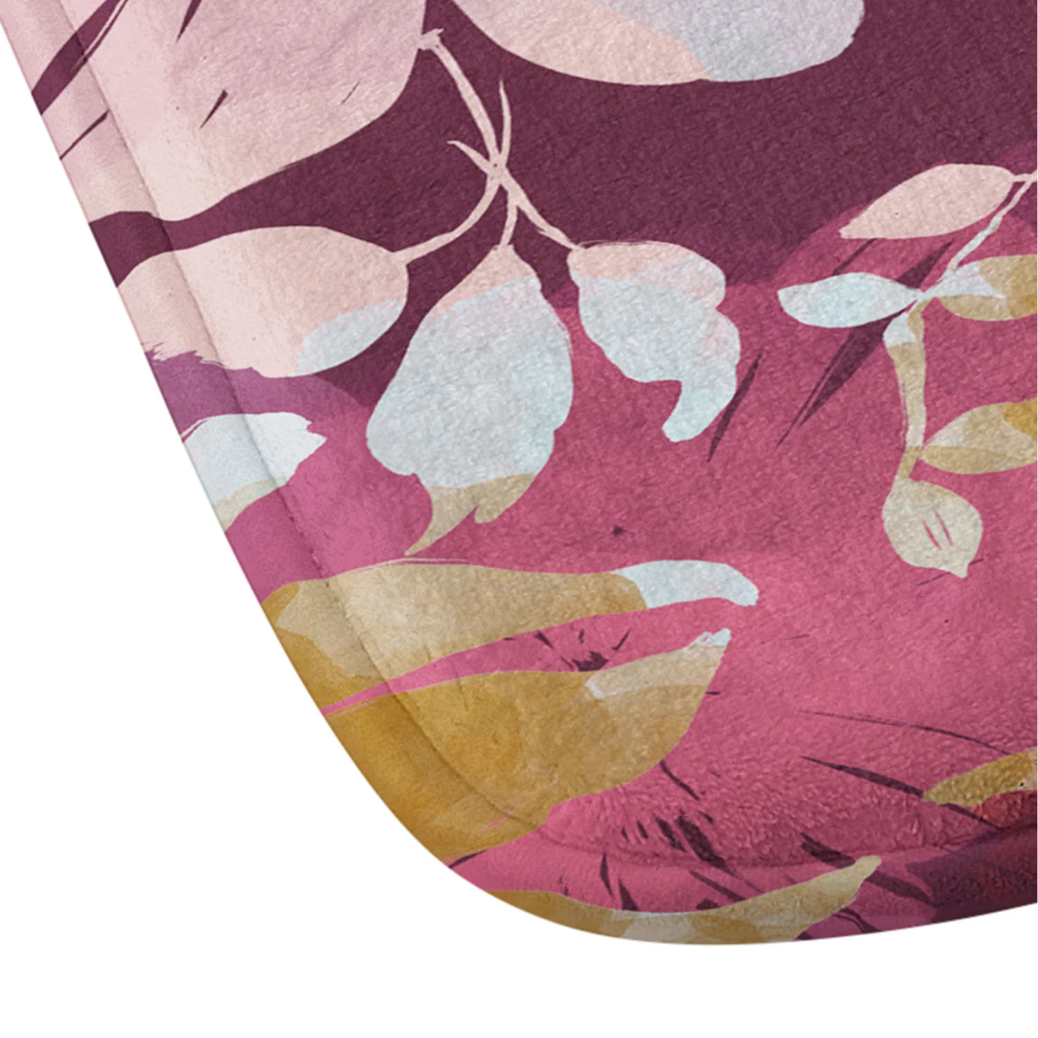 Marta Barragan Camarasa Blossoming Burgundy Fall Memory Foam Bath Mat - Image 3