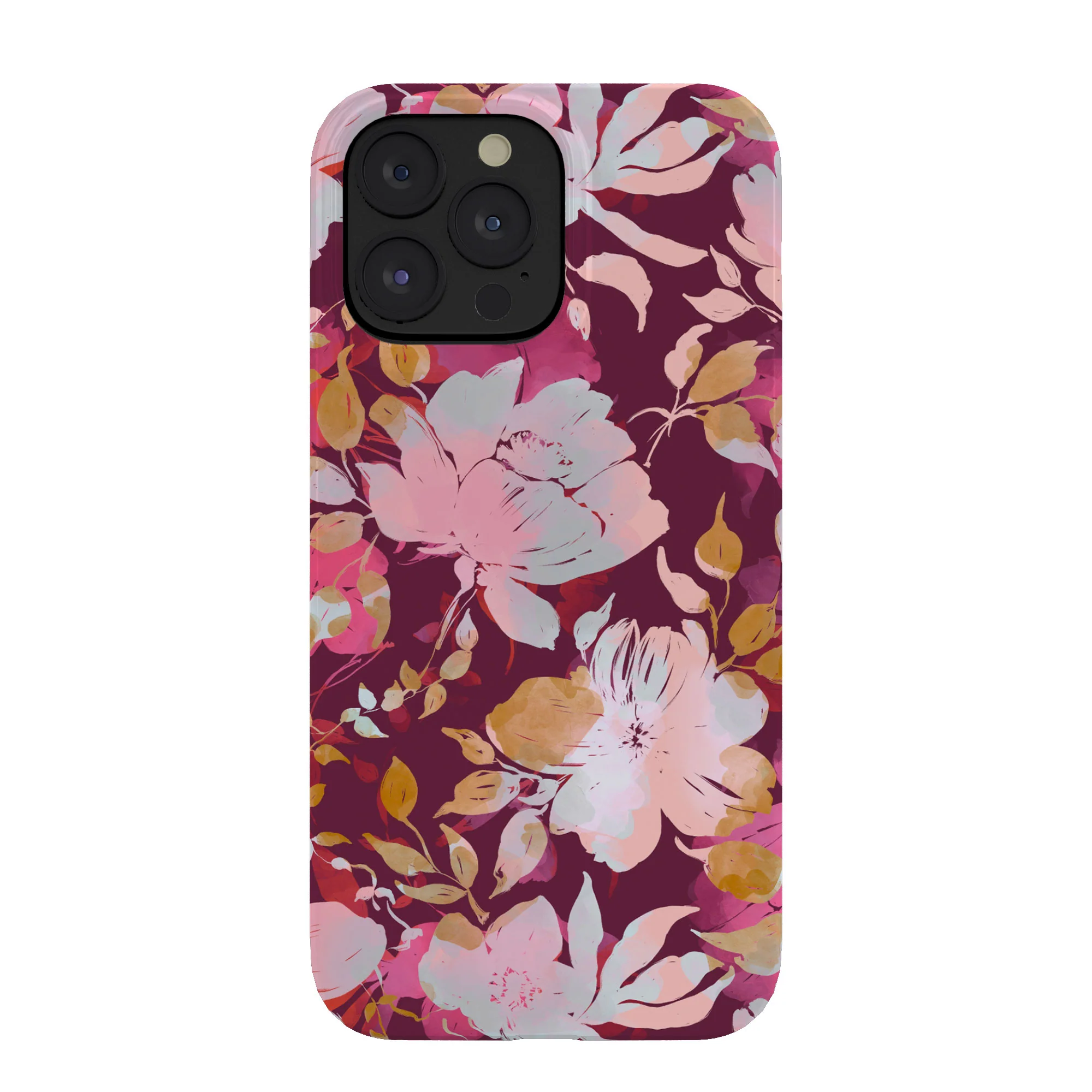 Marta Barragan Camarasa Blossoming Burgundy Fall Phone Case - Image 42