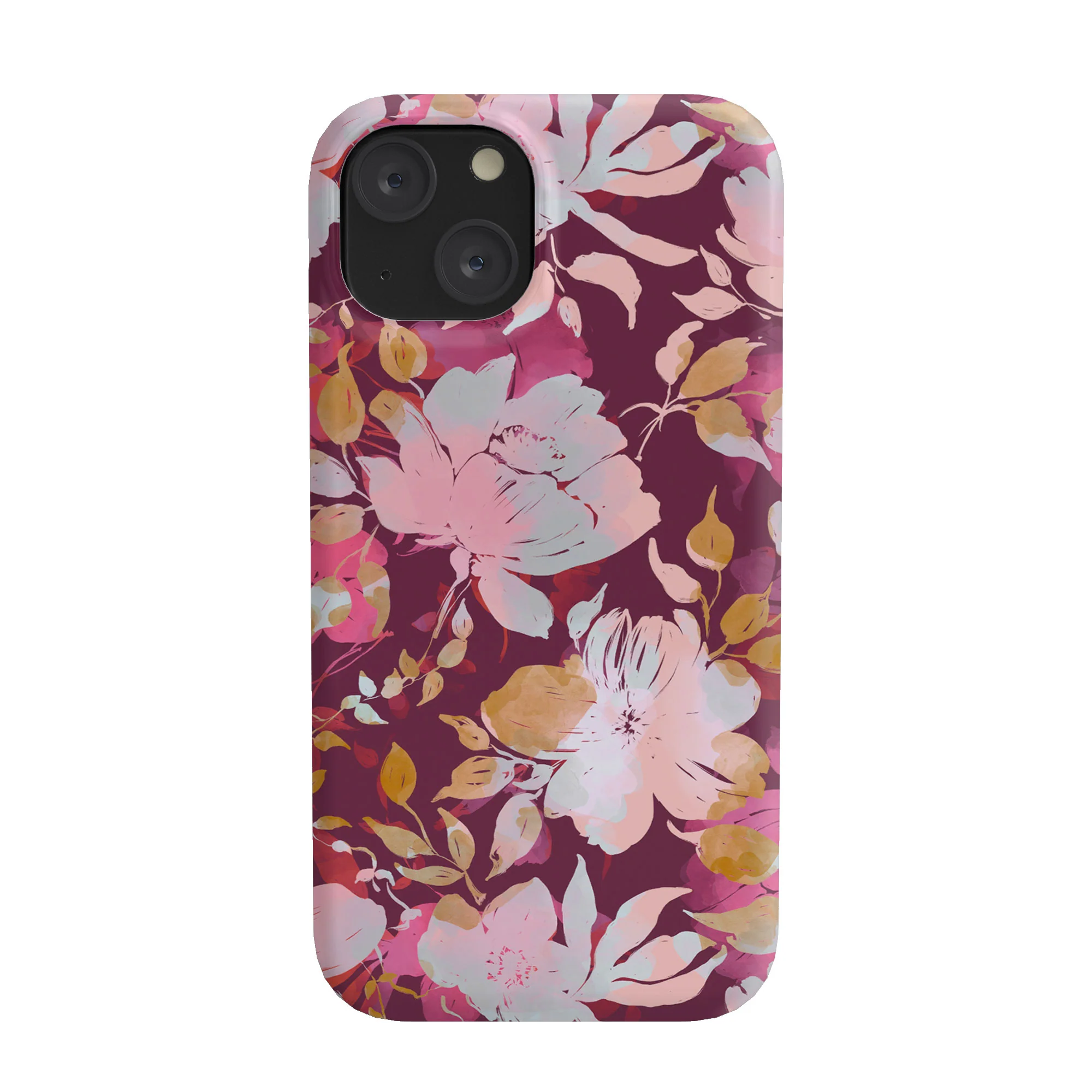 Marta Barragan Camarasa Blossoming Burgundy Fall Phone Case - Image 51