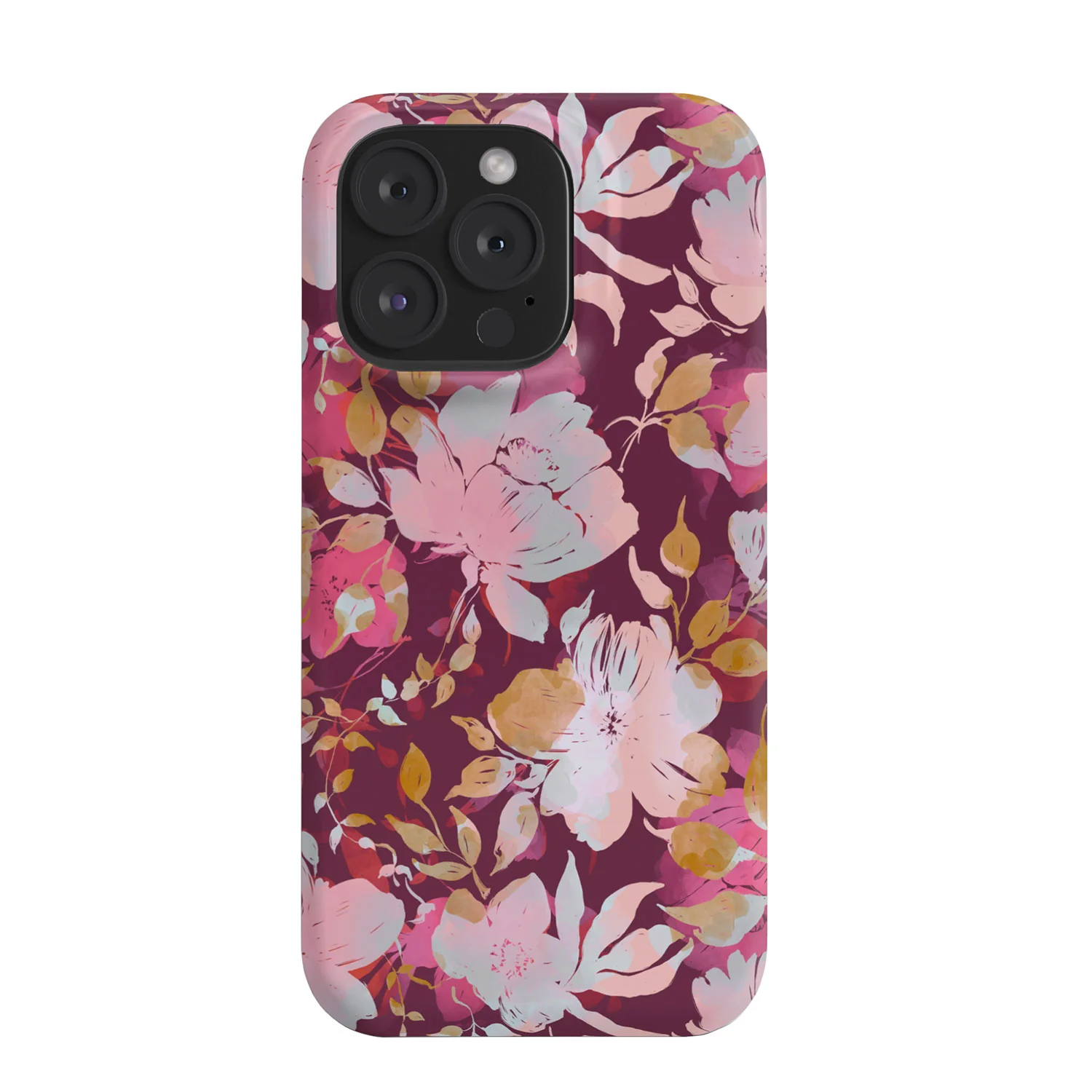 Marta Barragan Camarasa Blossoming Burgundy Fall Phone Case - Image 56