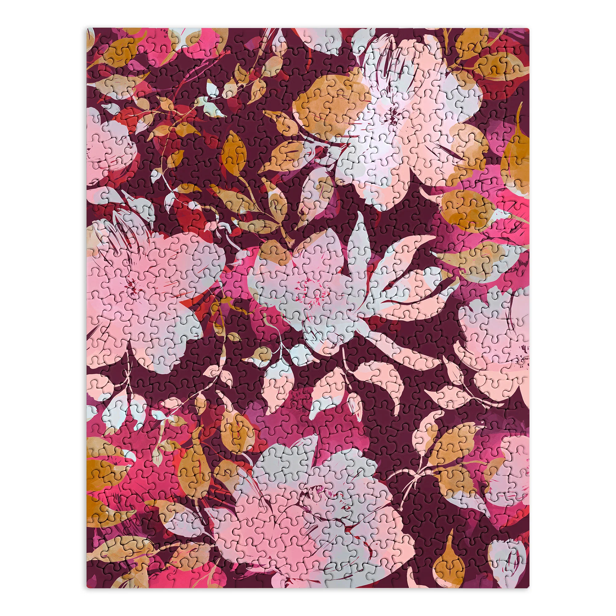 Marta Barragan Camarasa Blossoming Burgundy Fall Puzzle - Image 2