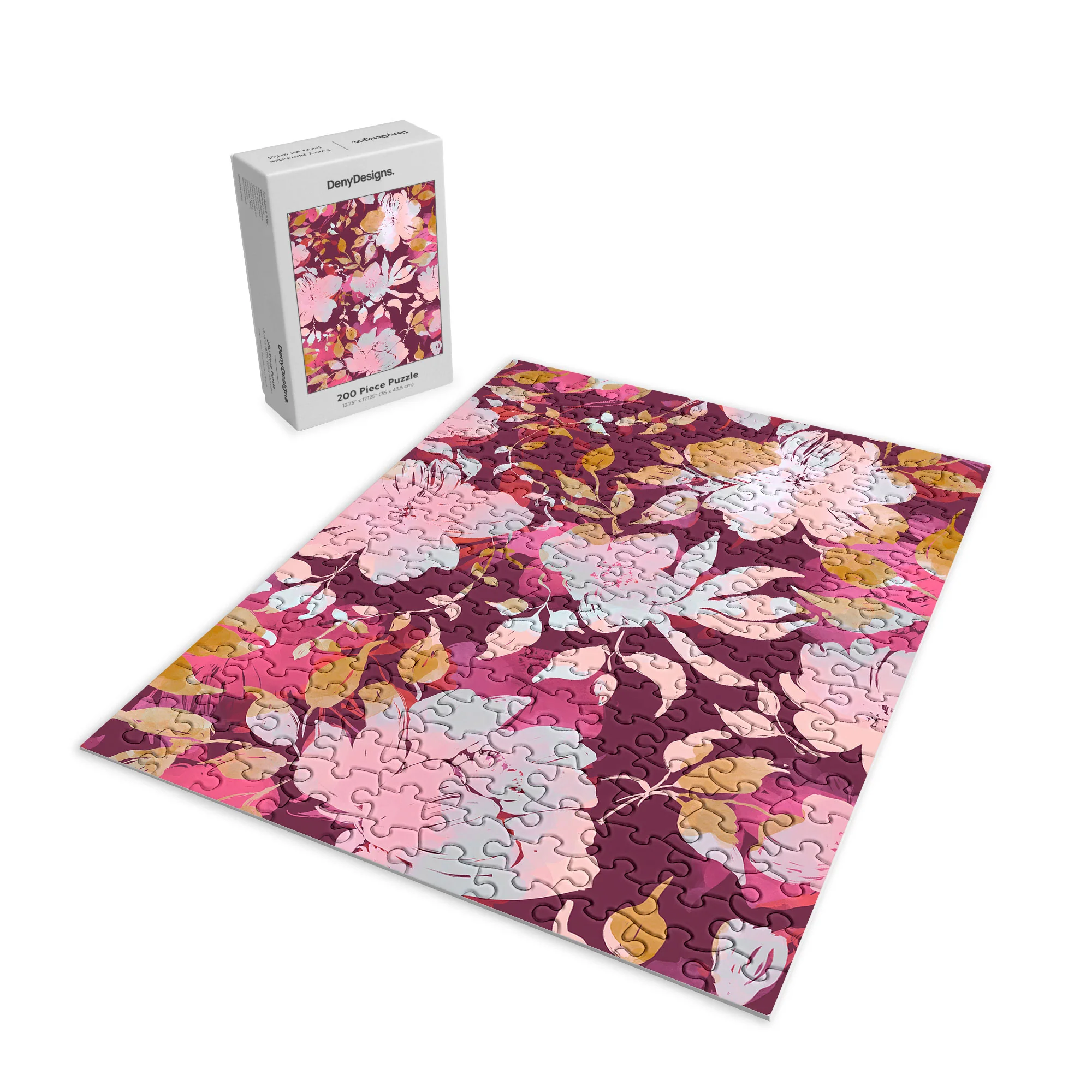 Marta Barragan Camarasa Blossoming Burgundy Fall Puzzle - Image 4
