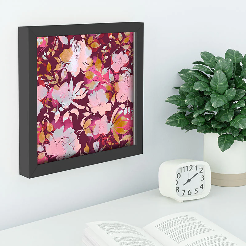 Marta Barragan Camarasa Blossoming Burgundy Fall Recessed Framing Square - Image 2