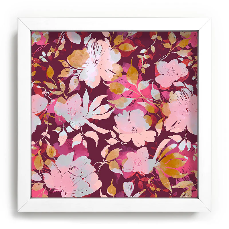 Marta Barragan Camarasa Blossoming Burgundy Fall Recessed Framing Square - Image 3