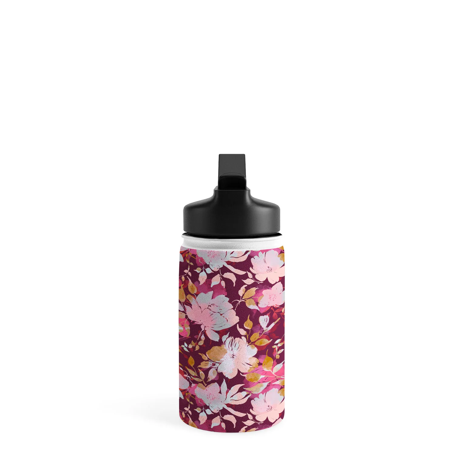 Marta Barragan Camarasa Blossoming Burgundy Fall Water Bottle - Image 6