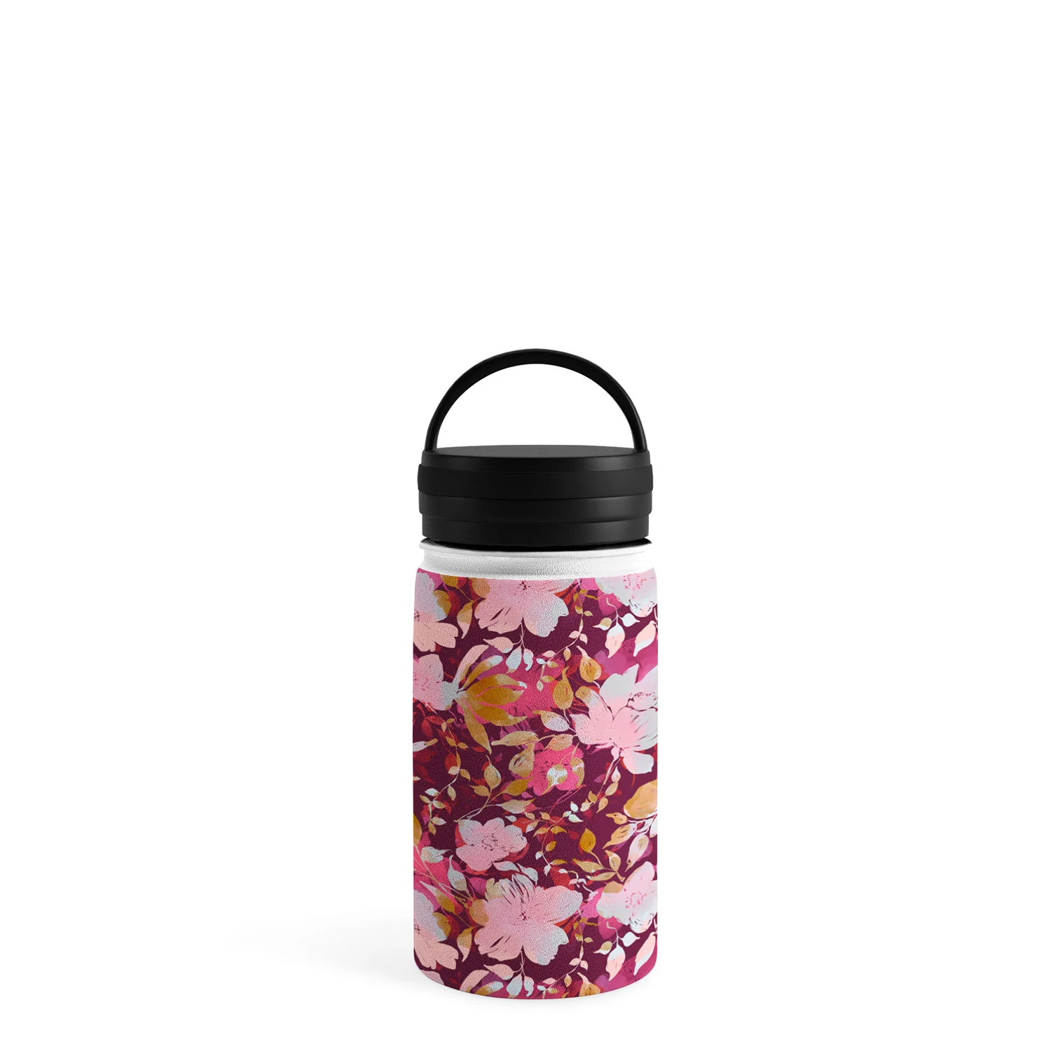 Marta Barragan Camarasa Blossoming Burgundy Fall Water Bottle - Image 9