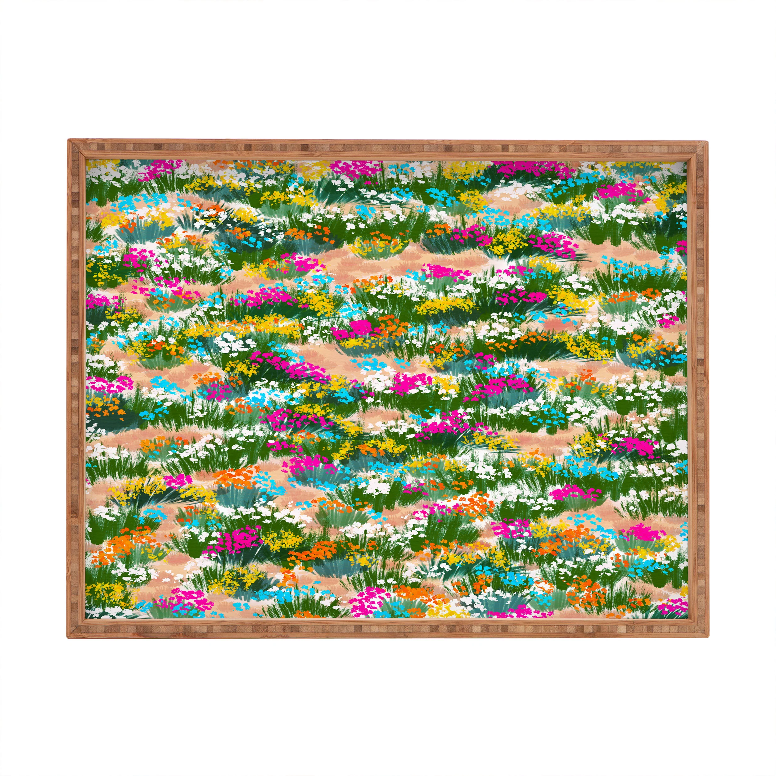 Marta Barragan Camarasa Blossoming Field Rectangular Tray