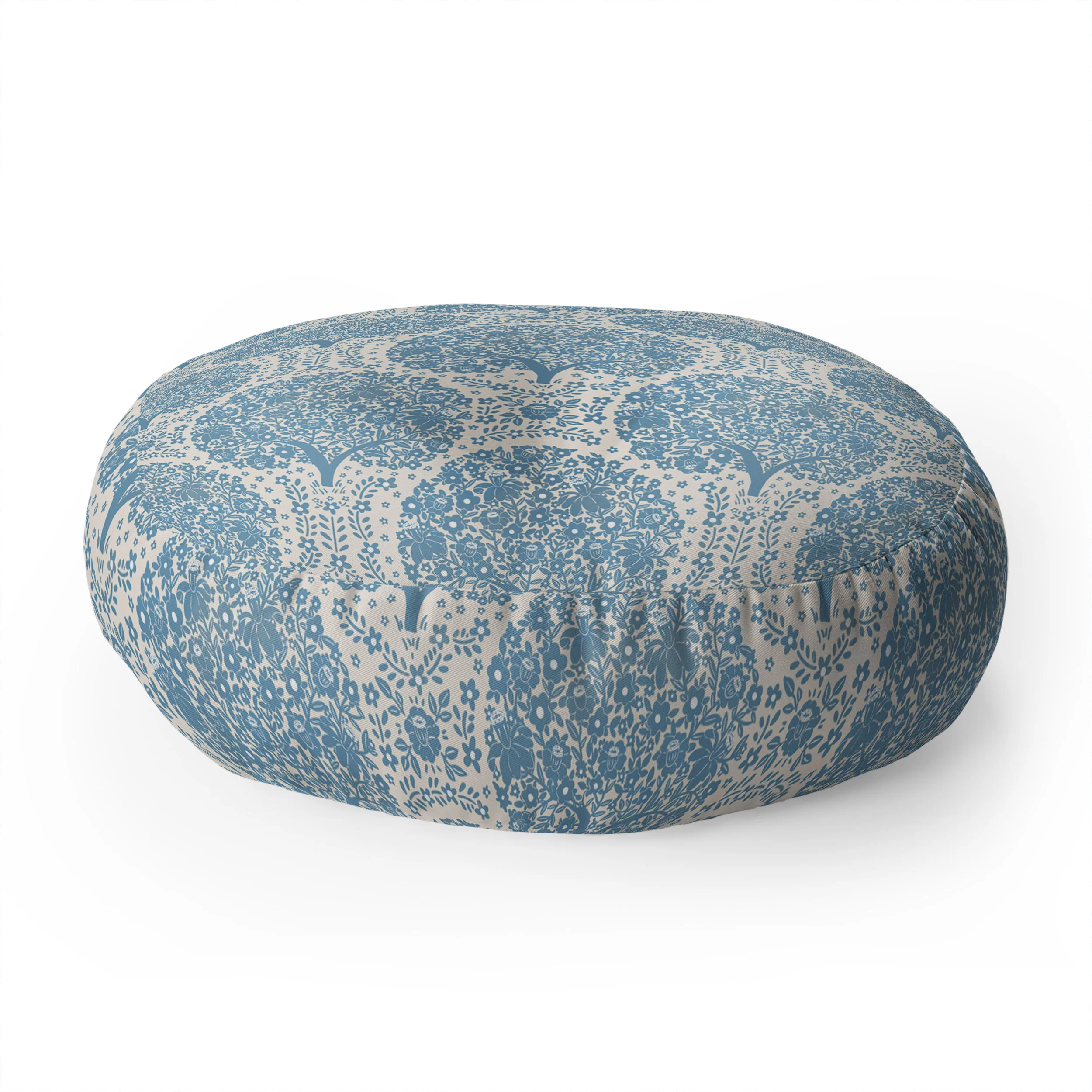 Marta Barragan Camarasa Blossoming Forest Trees Floor Pillow Round