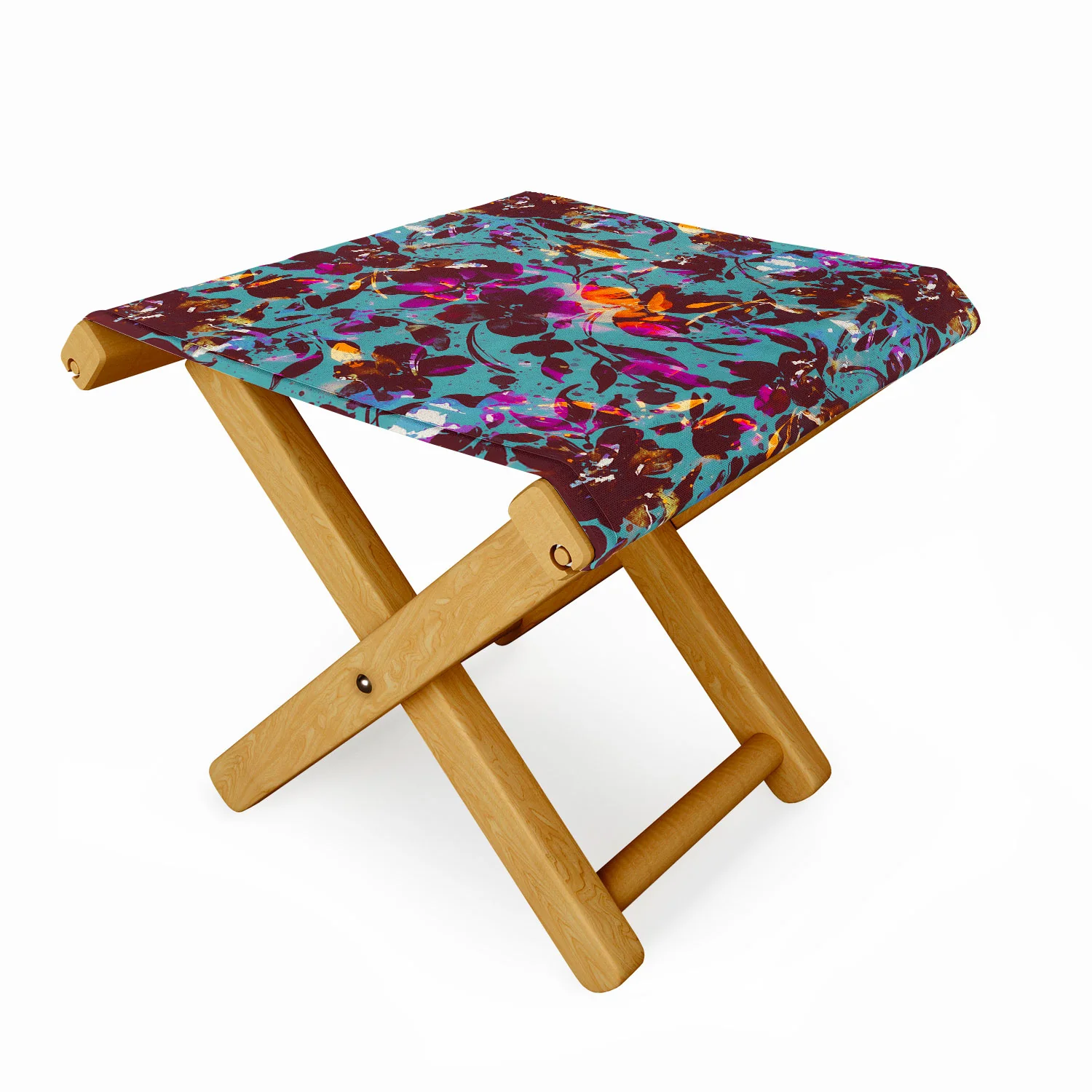 Marta Barragan Camarasa Bold Floral Expression Folding Stool - Image 2