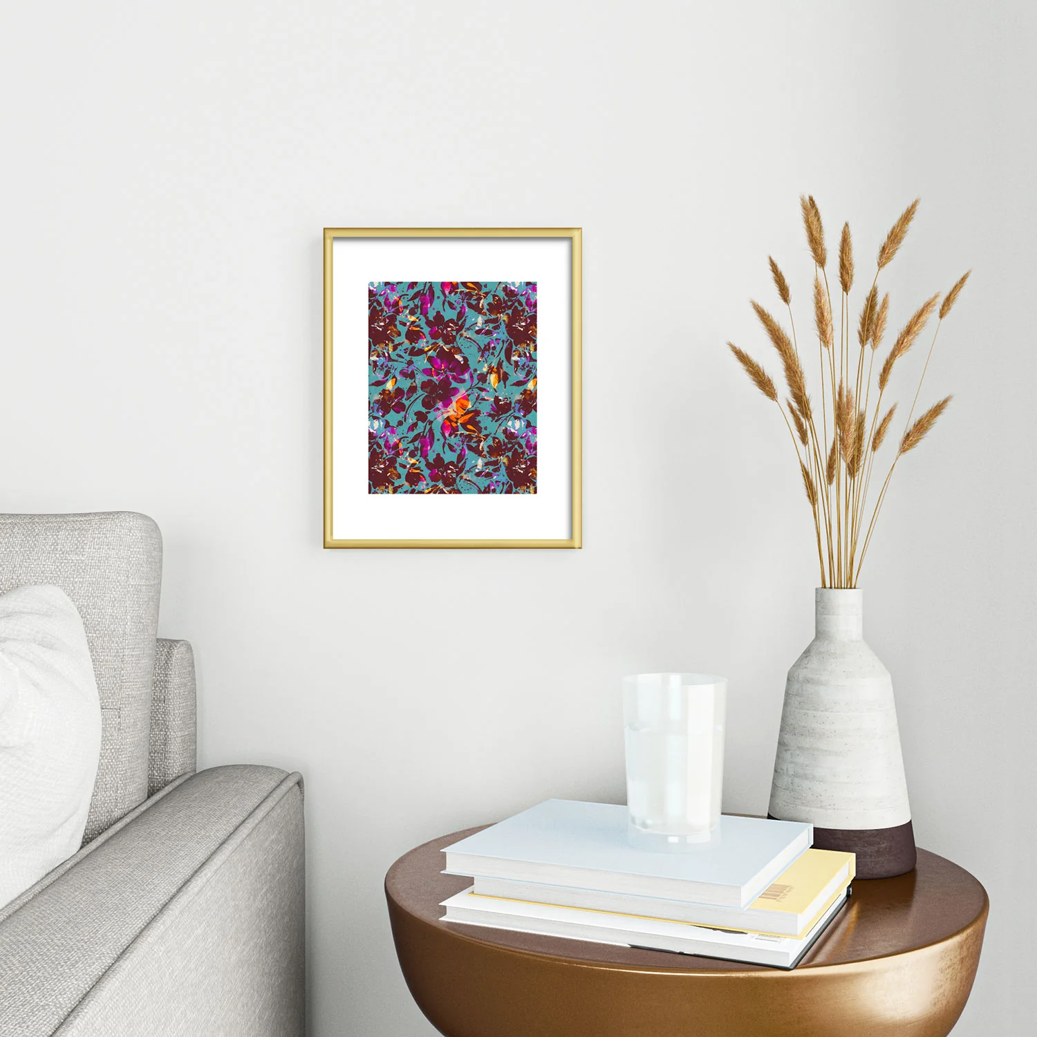 Marta Barragan Camarasa Bold Floral Expression Metal Framed Art Print - Image 2