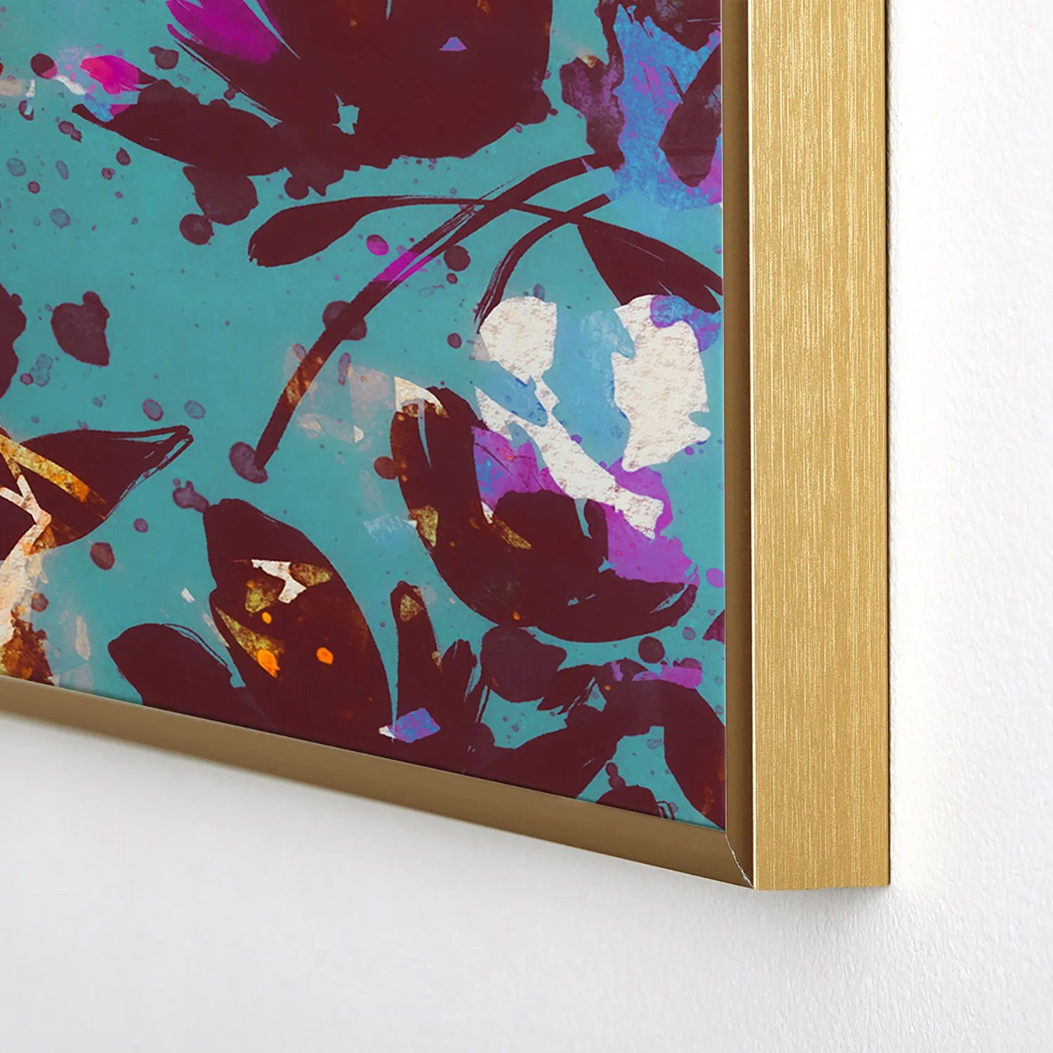 Marta Barragan Camarasa Bold Floral Expression Square Metal Framed Art Print - Image 16
