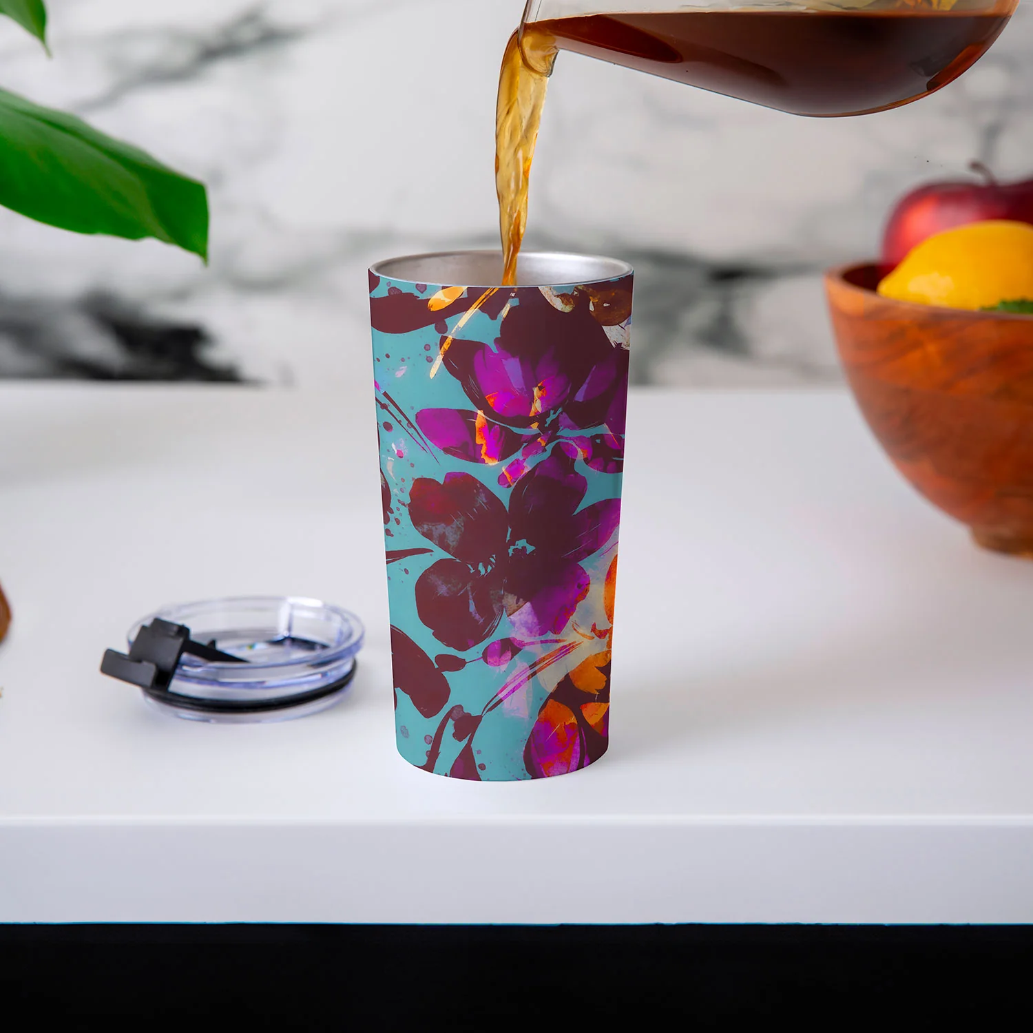 Marta Barragan Camarasa Bold Floral Expression Travel Mug - Image 5