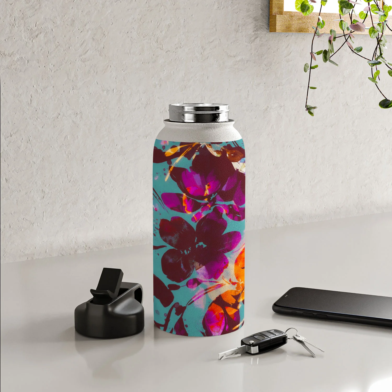 Marta Barragan Camarasa Bold Floral Expression Water Bottle - Image 32