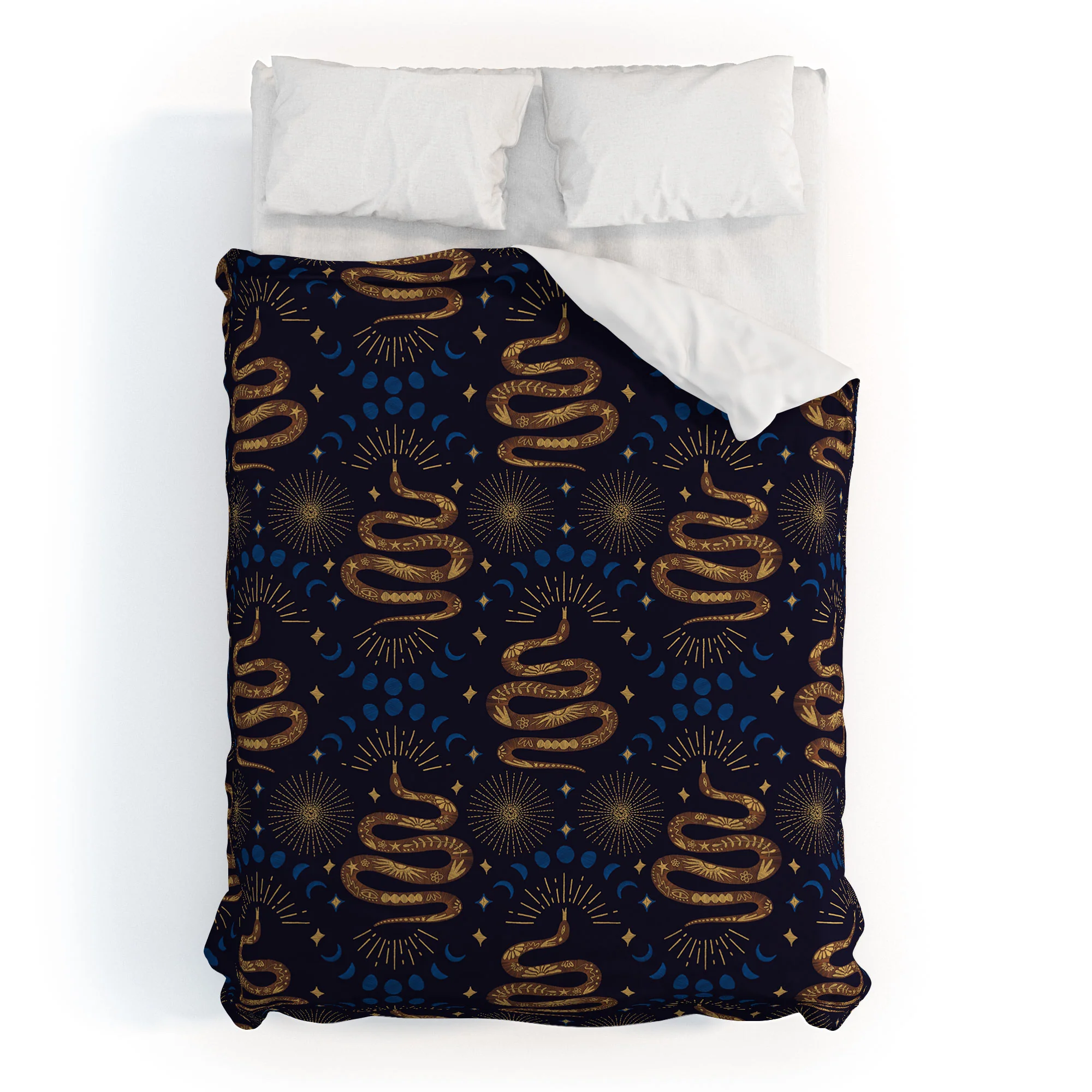 Marta Barragan Camarasa Celestial Serpent Charm Duvet Cover